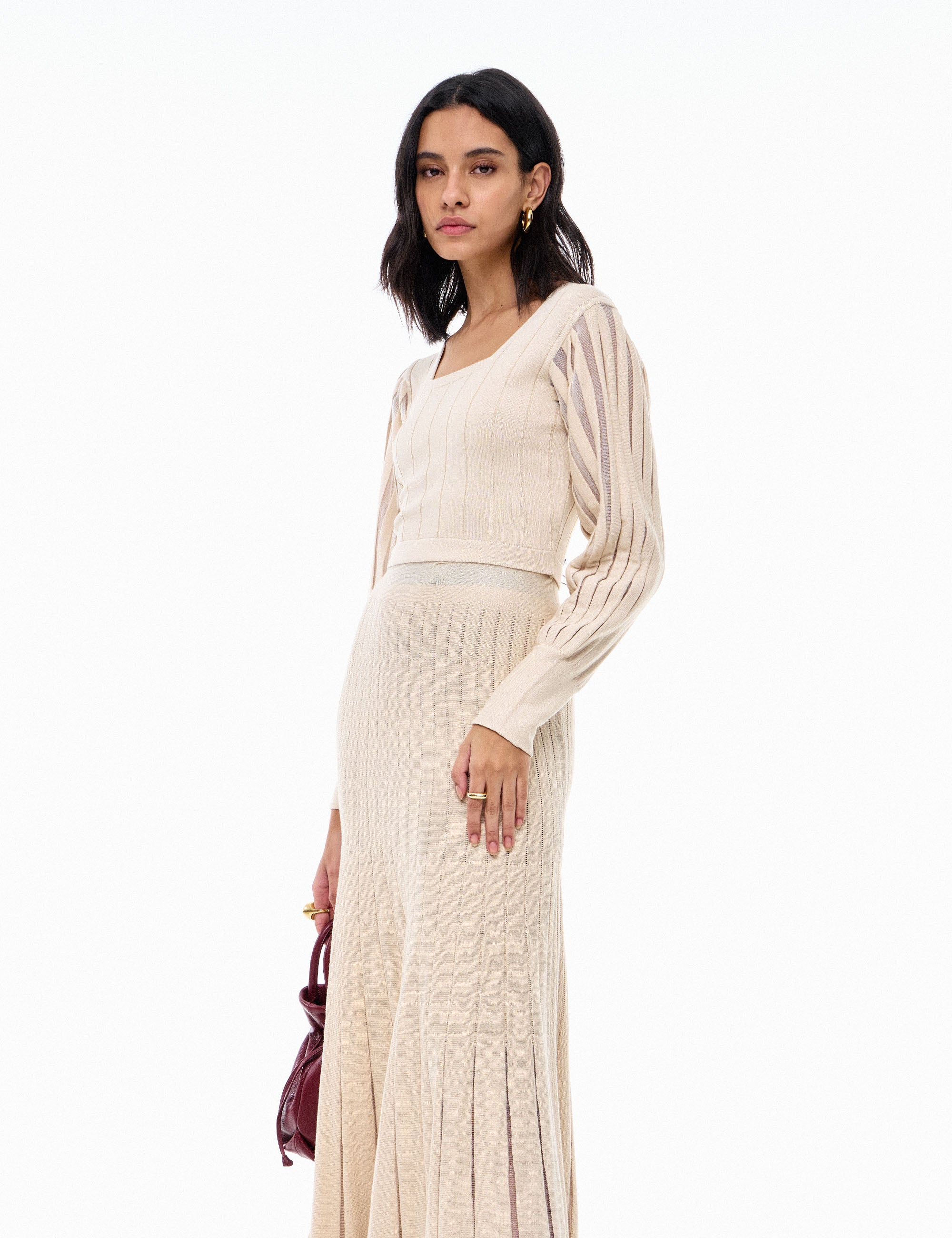 Blusa Serenity Lurex Bege