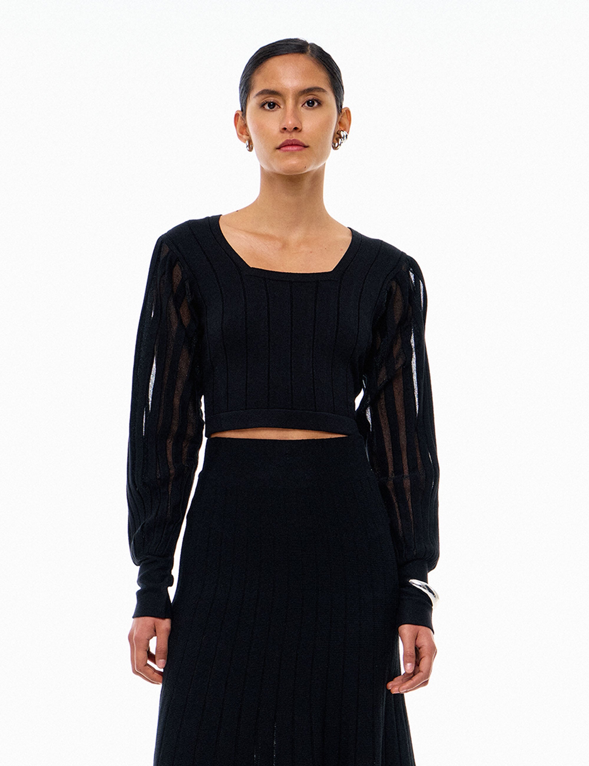 Blusa Serenity Lurex Preto