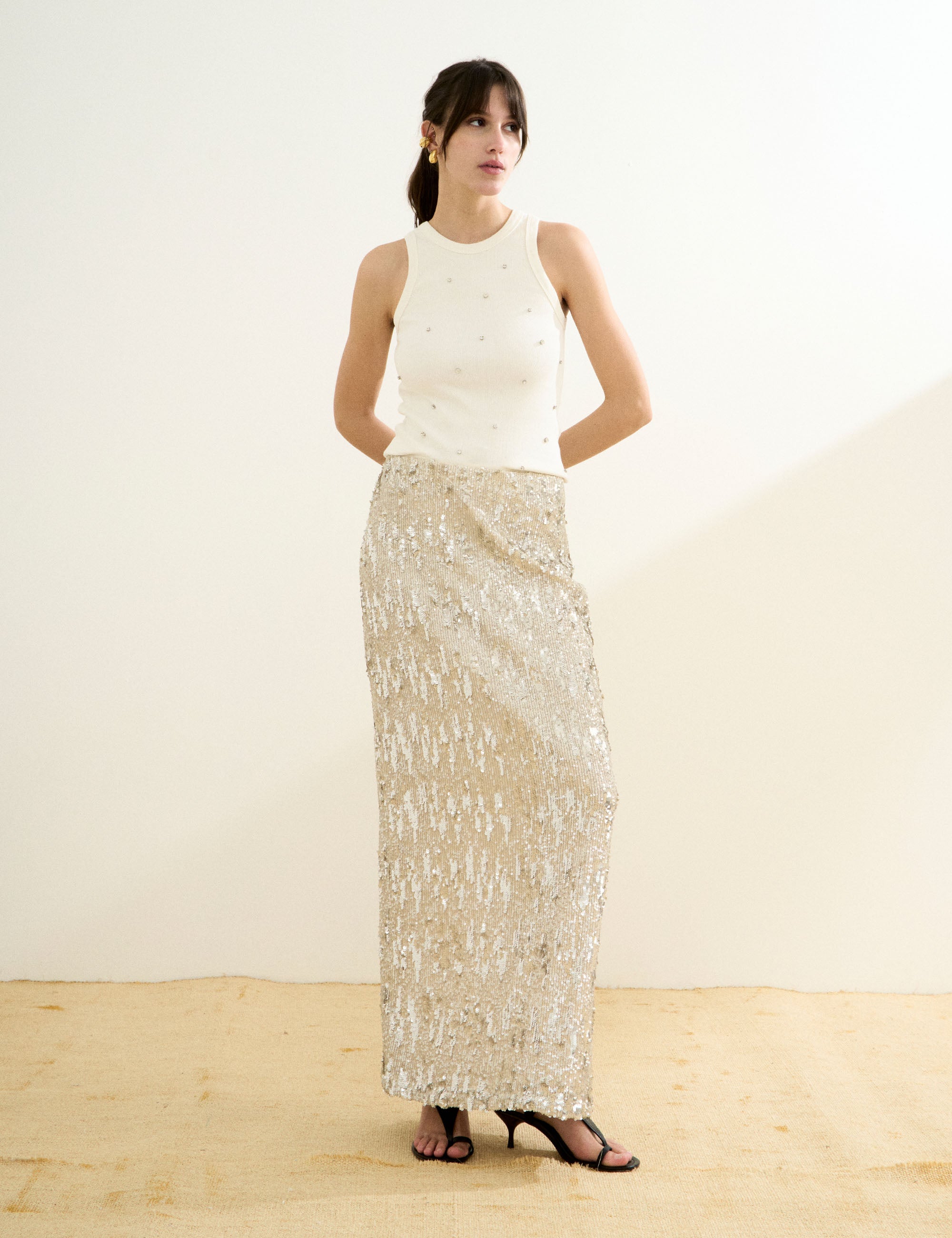 Blusa Shine Canelada Off White