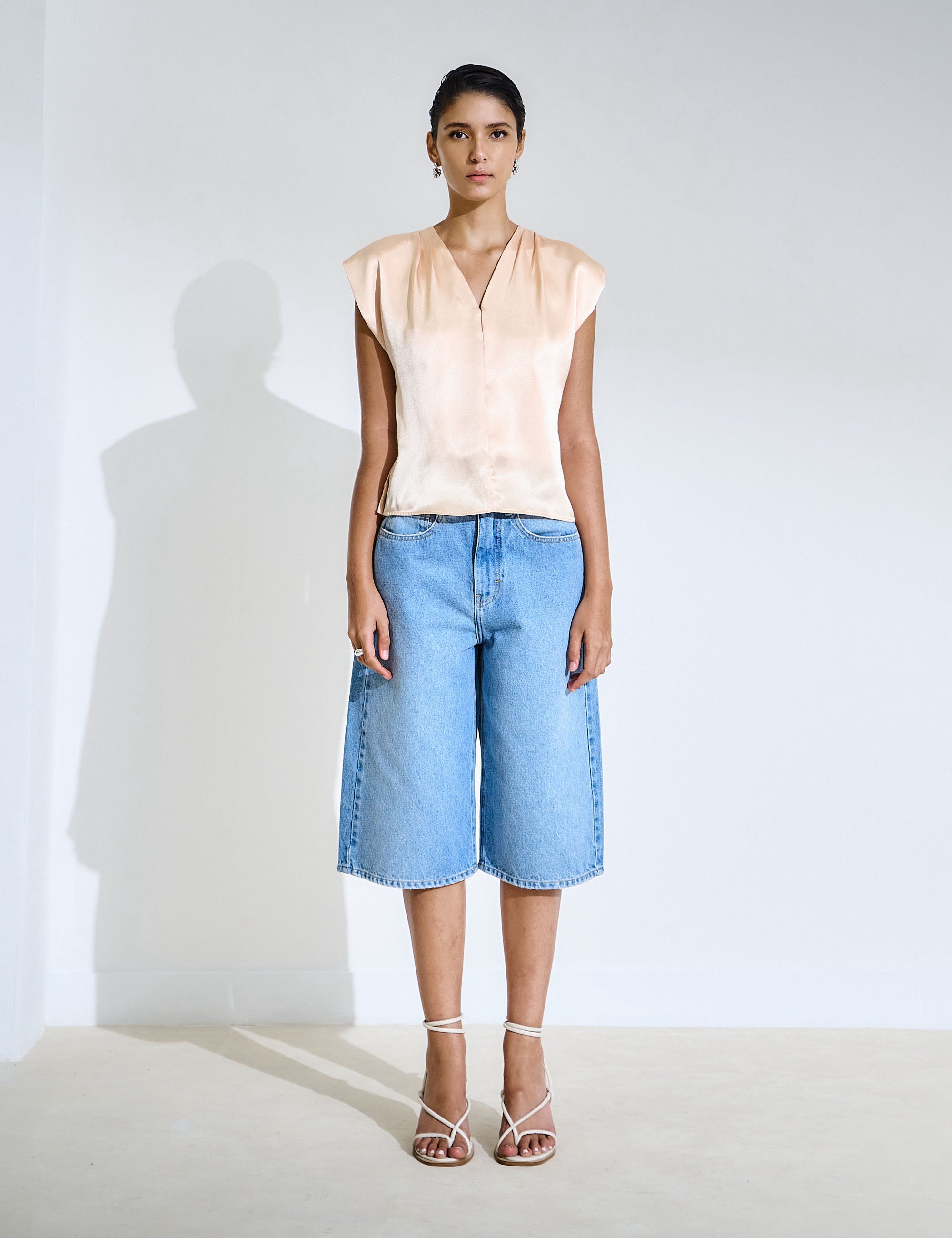 Bermuda Mada Jeans Médio