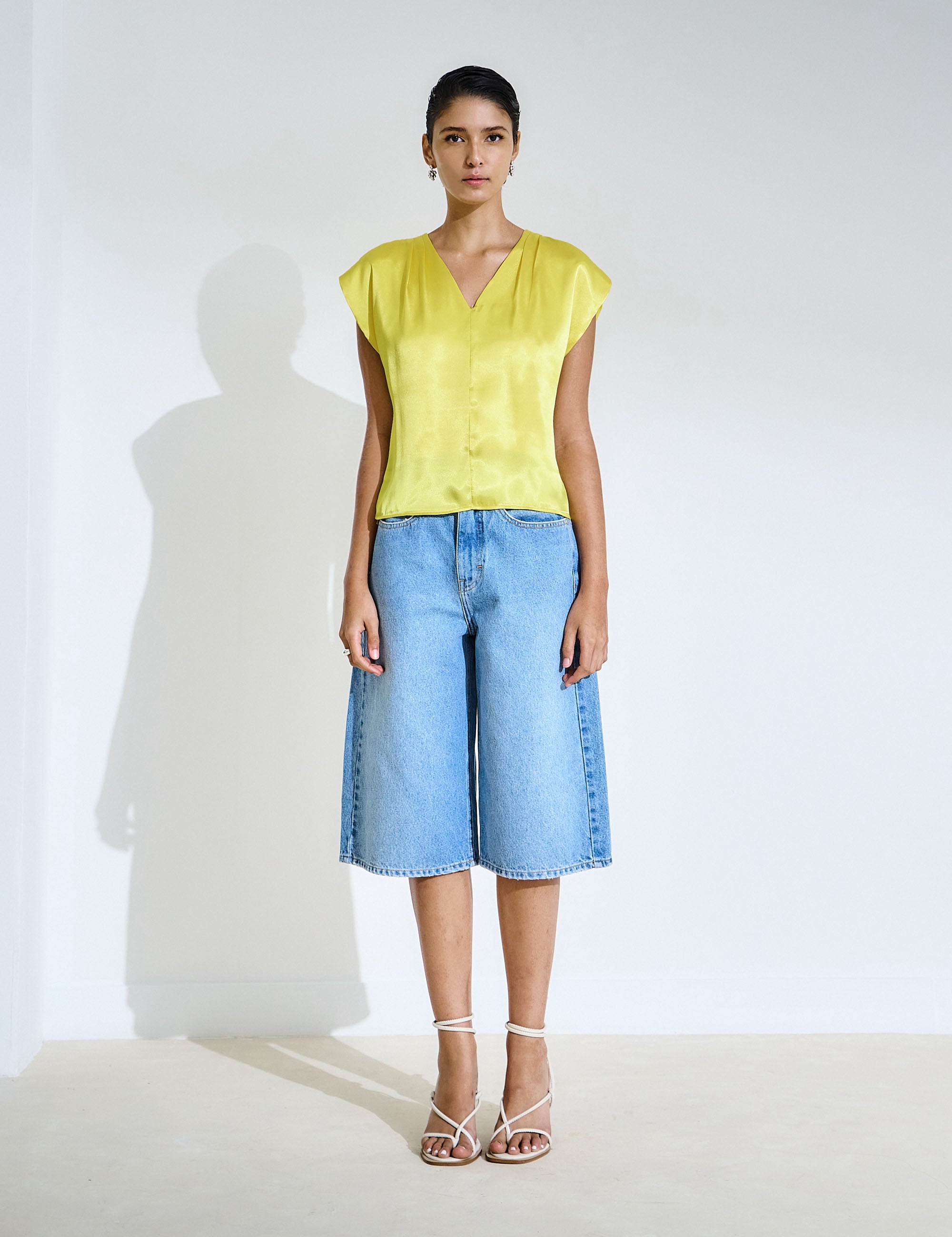 Blusa Stella Cetim Sunflower