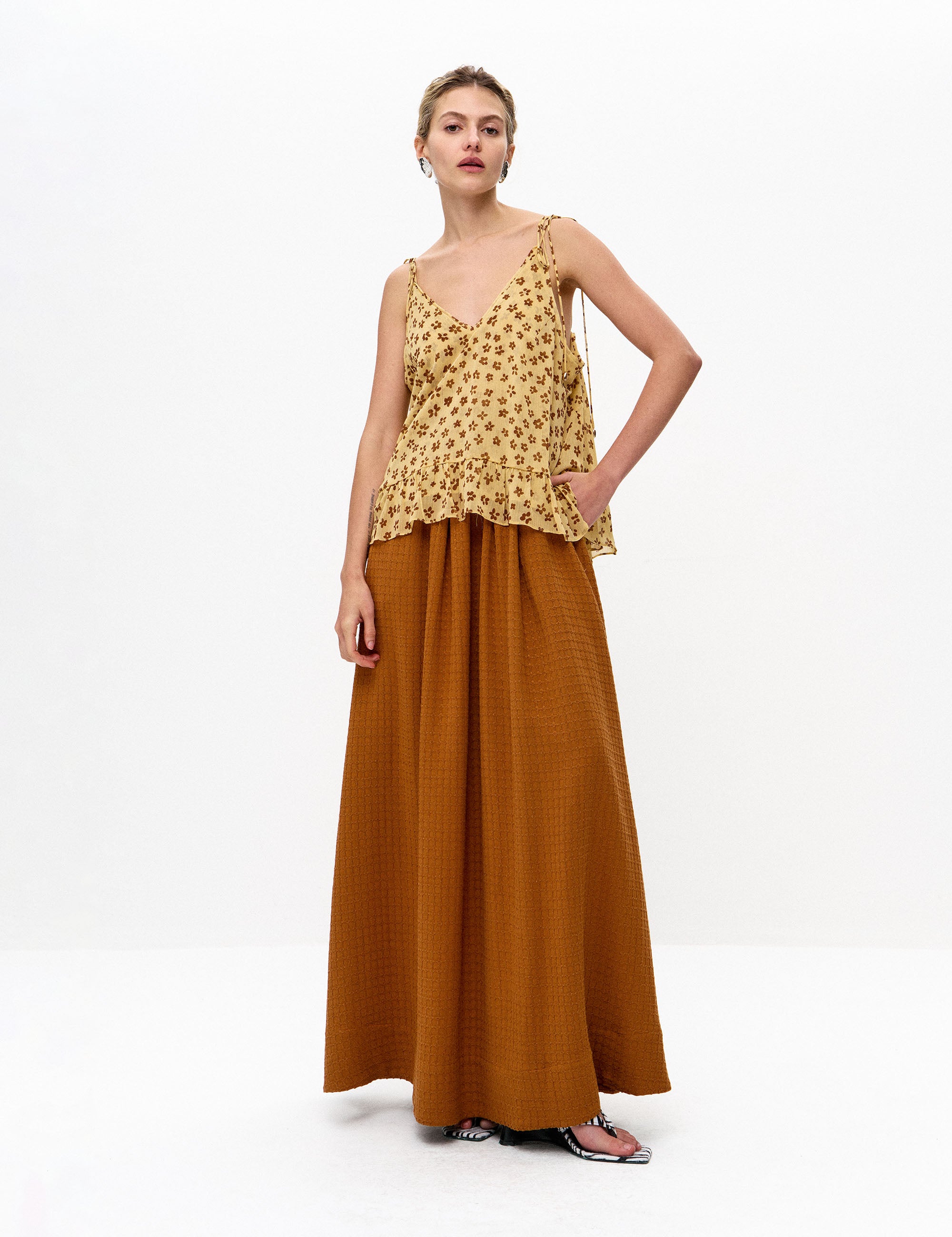 Blusa Verbena Chifon Marrom