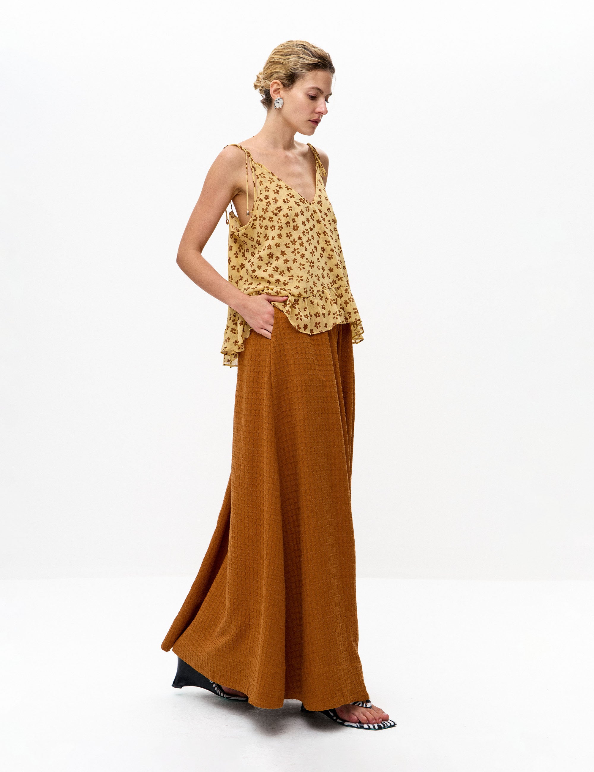 Blusa Verbena Chifon Marrom