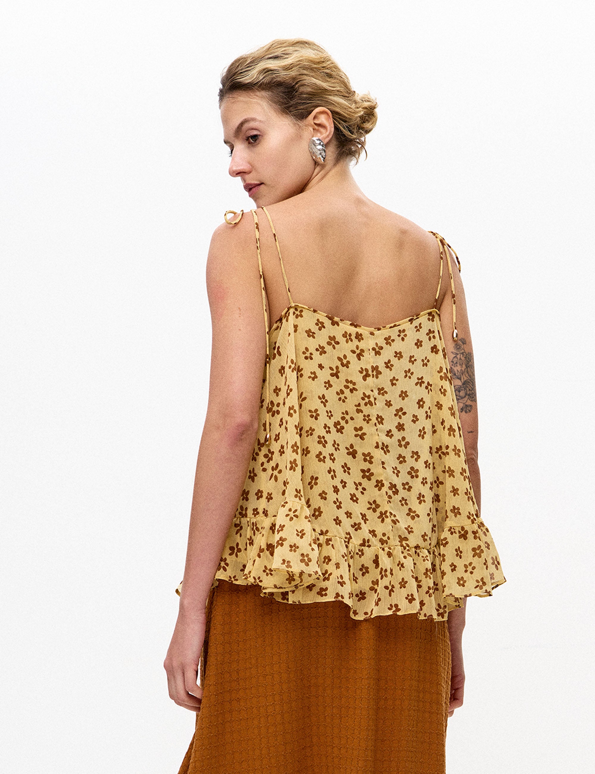 Blusa Verbena Chifon Marrom