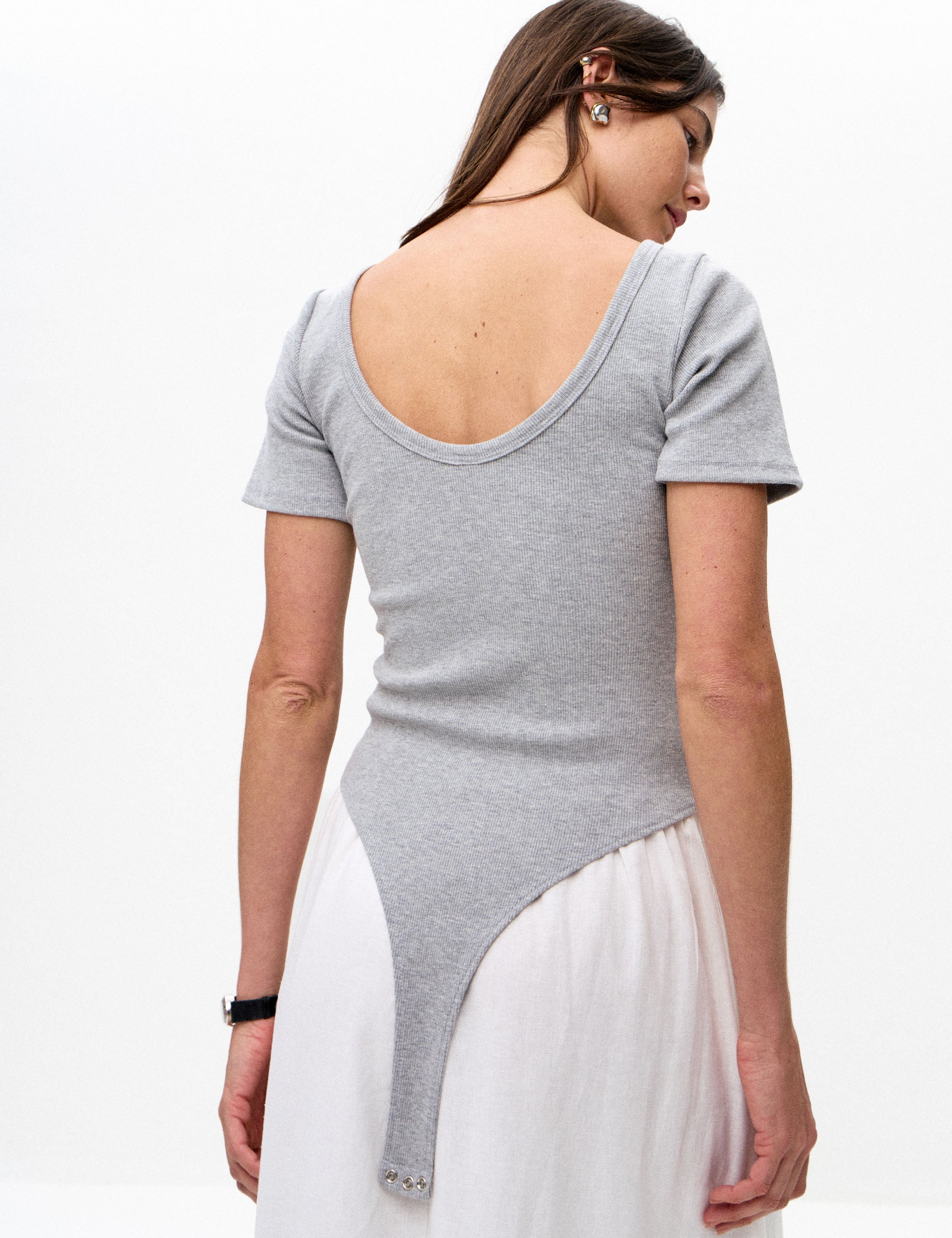 Body Danielle Canelado Cinza Mescla