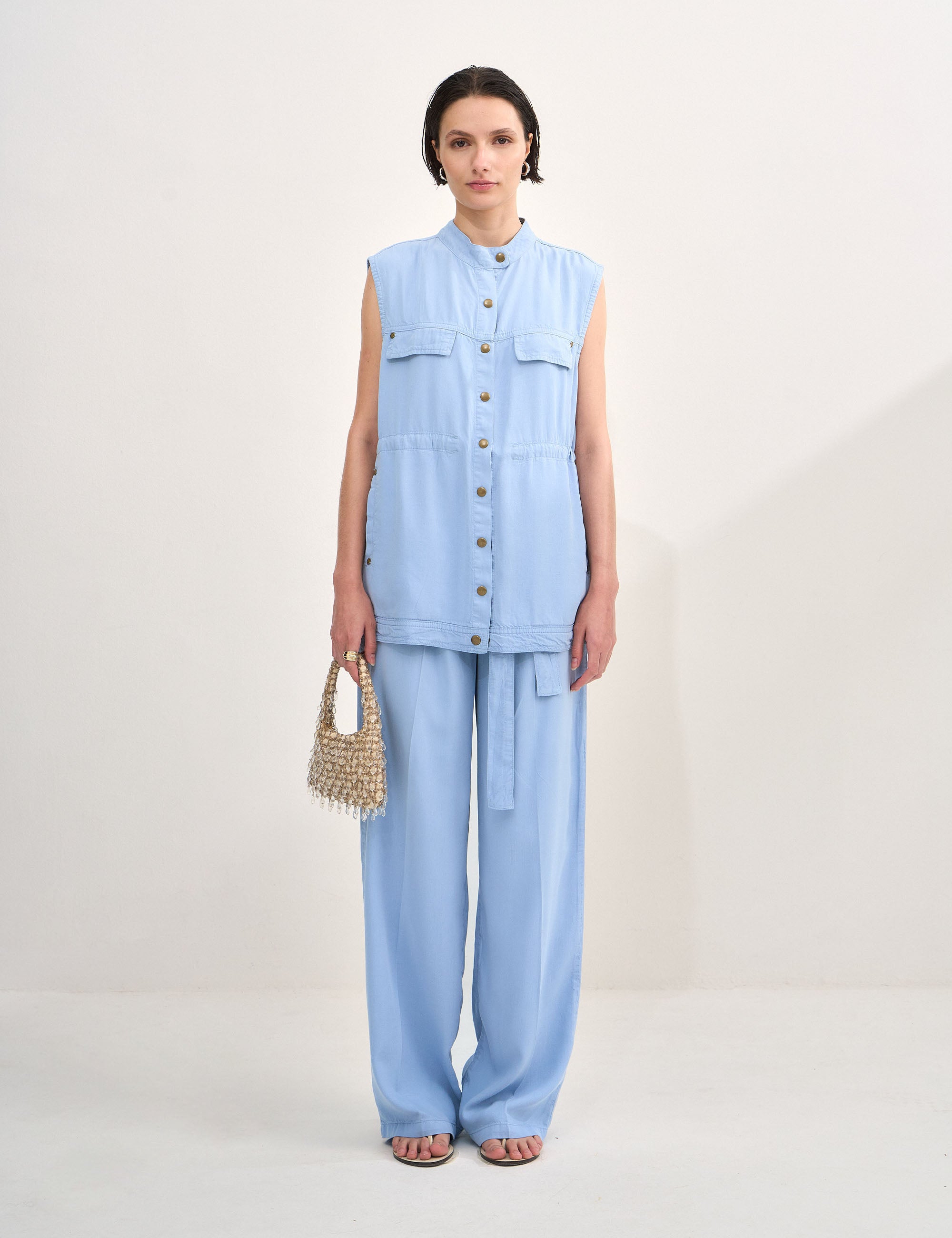 Calça Ava Liocel Jeans Azul