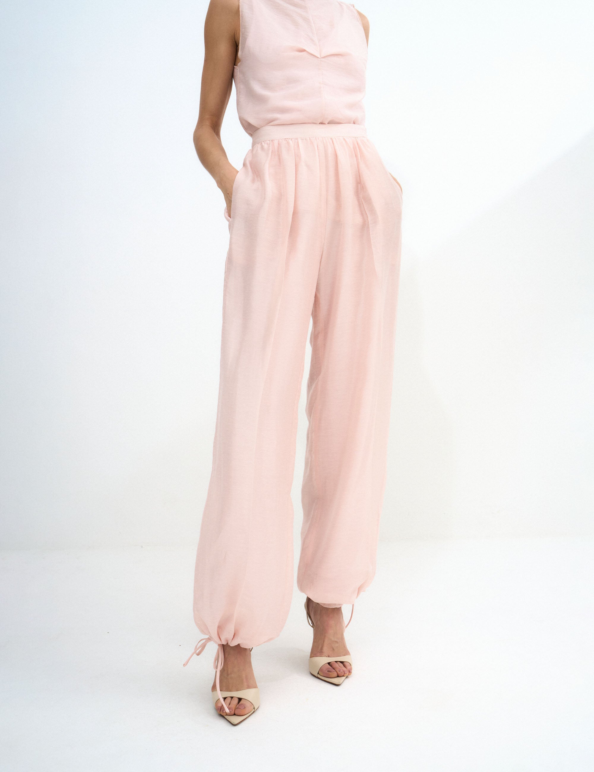 Calça Dani Voil Rosa Pó