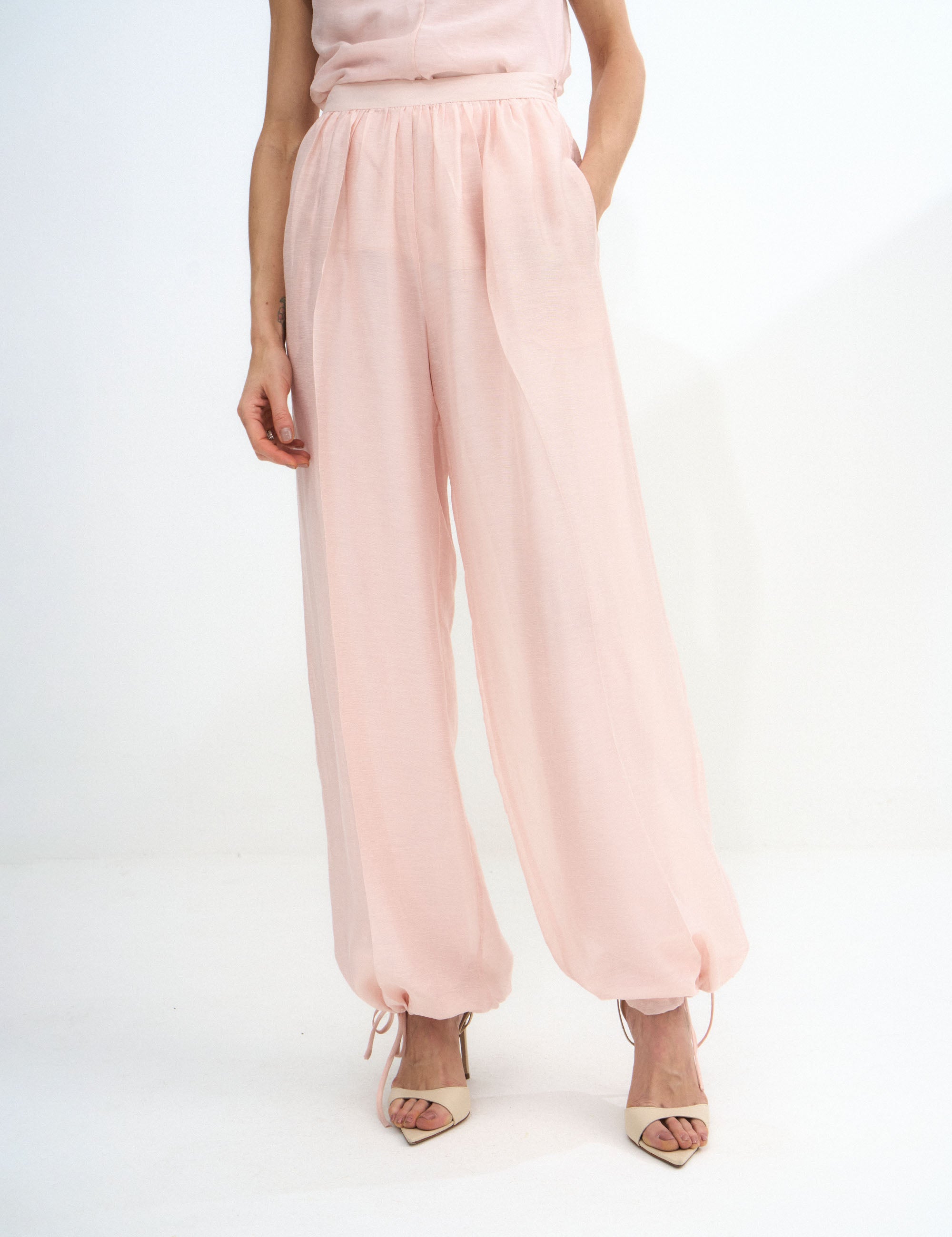 Calça Dani Voil Rosa Pó