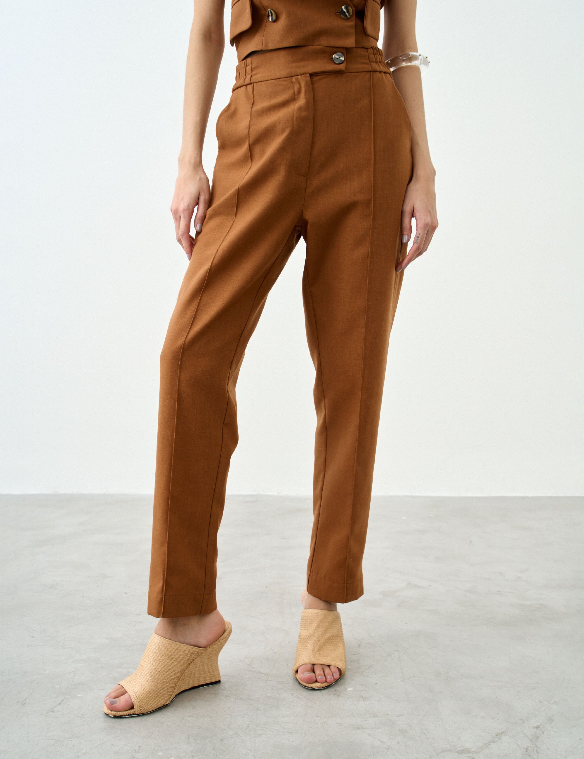 Calça Positano Alfaiataria Marrom