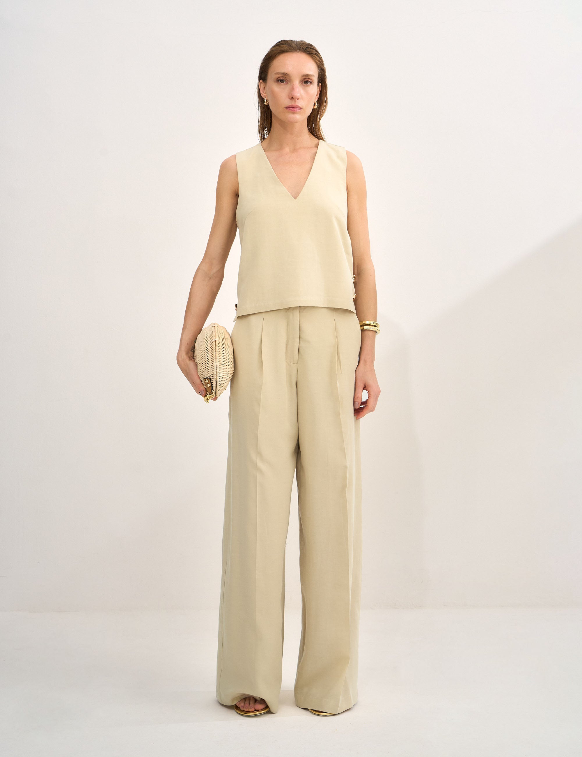 Calça Bianca Liocel Bege