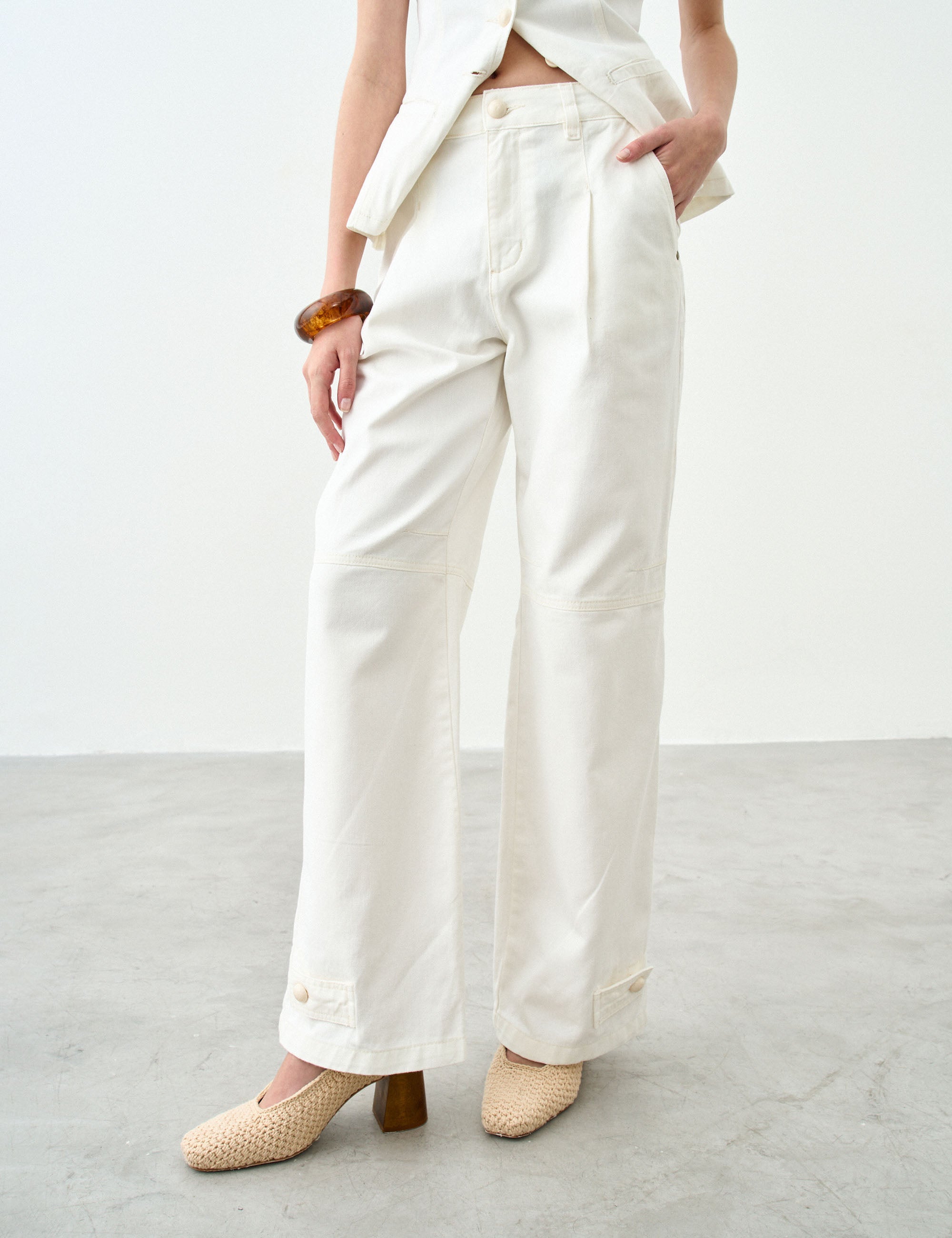 Calça Flavia Denim Off White