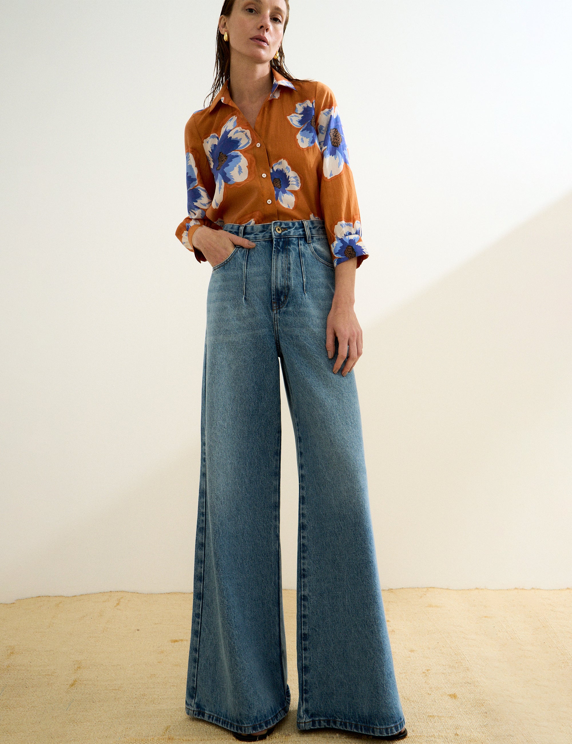 Calça Lena Denim Jeans Médio