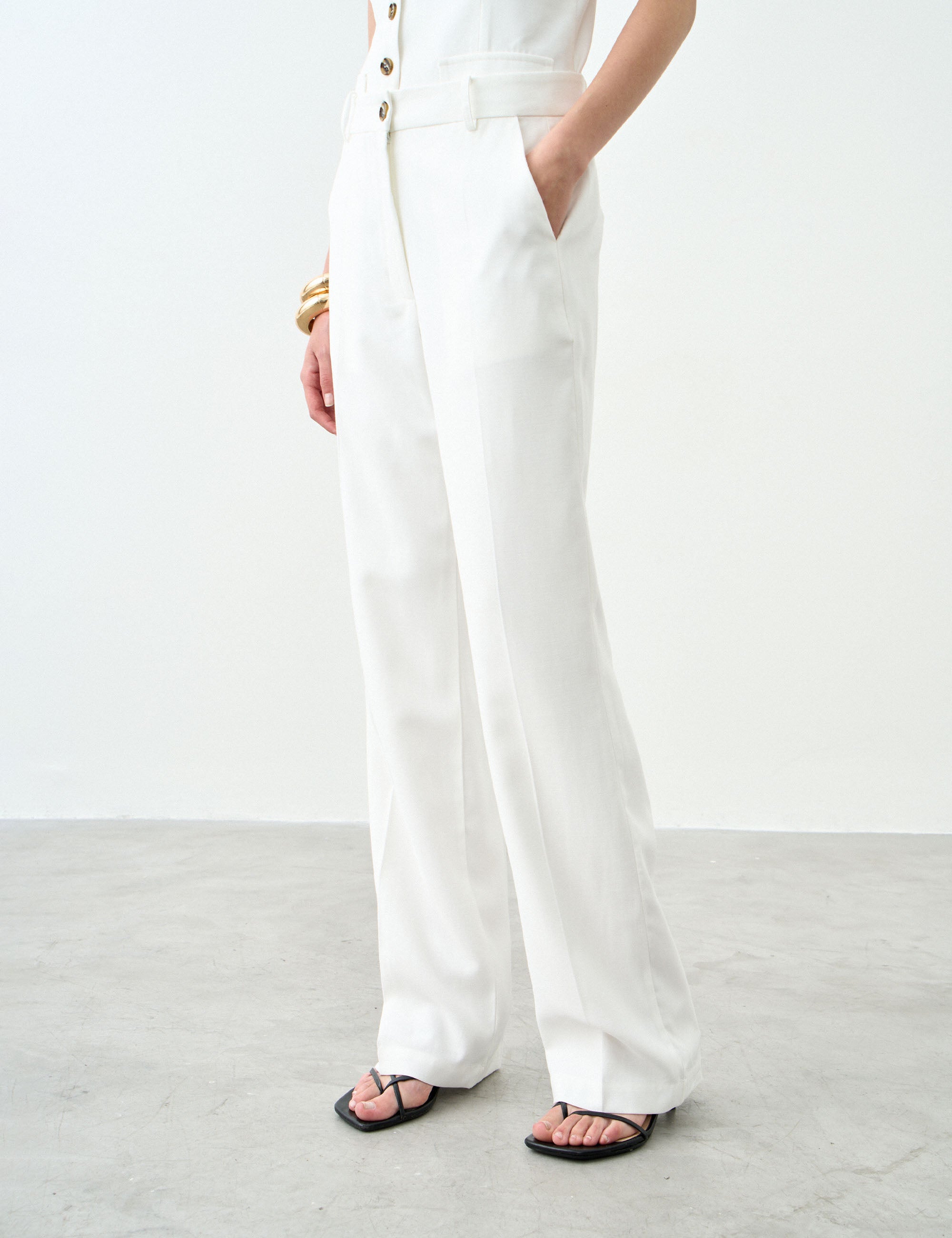 Calça Lia Alfaiataria Off White