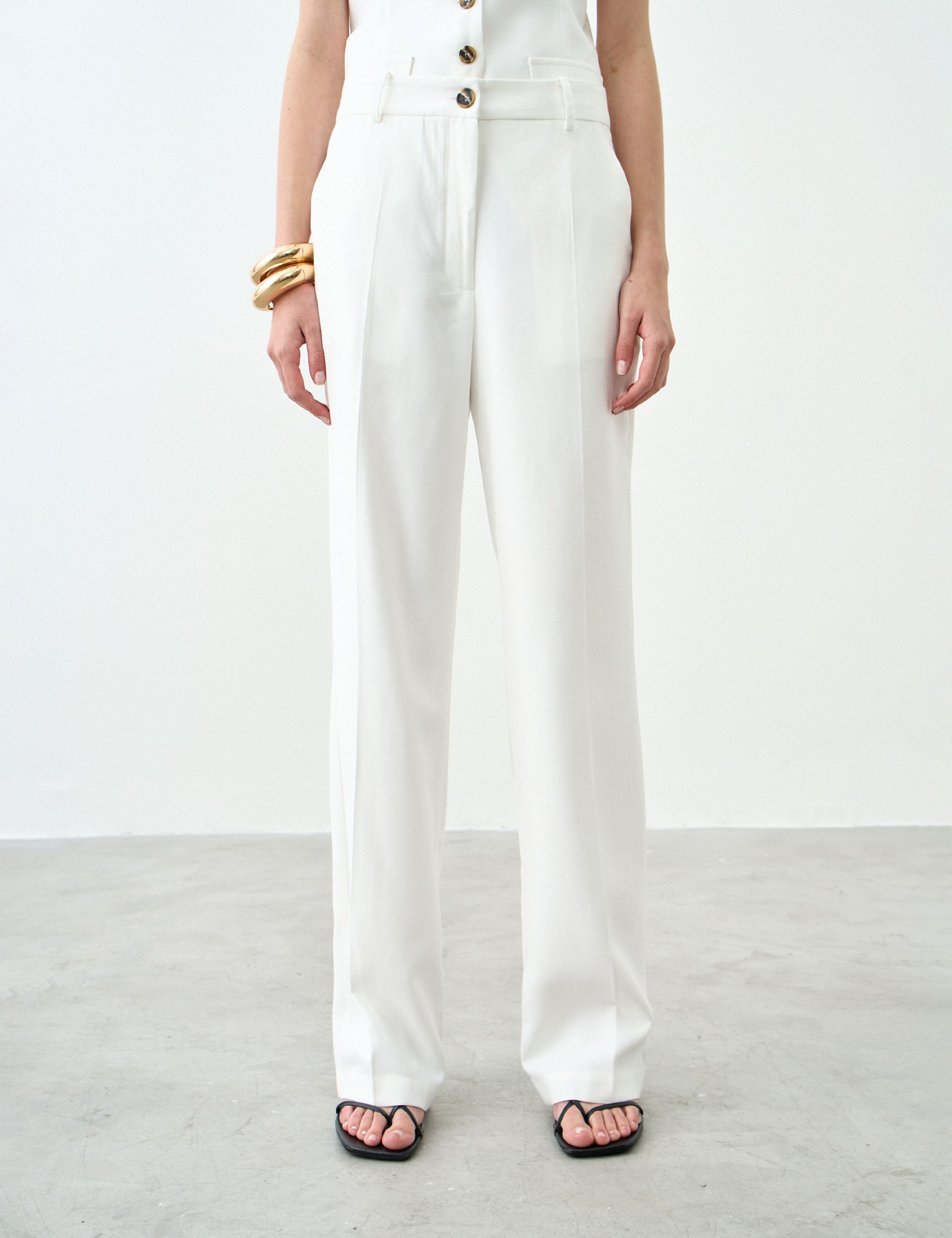 Calça Lia Alfaiataria Off White