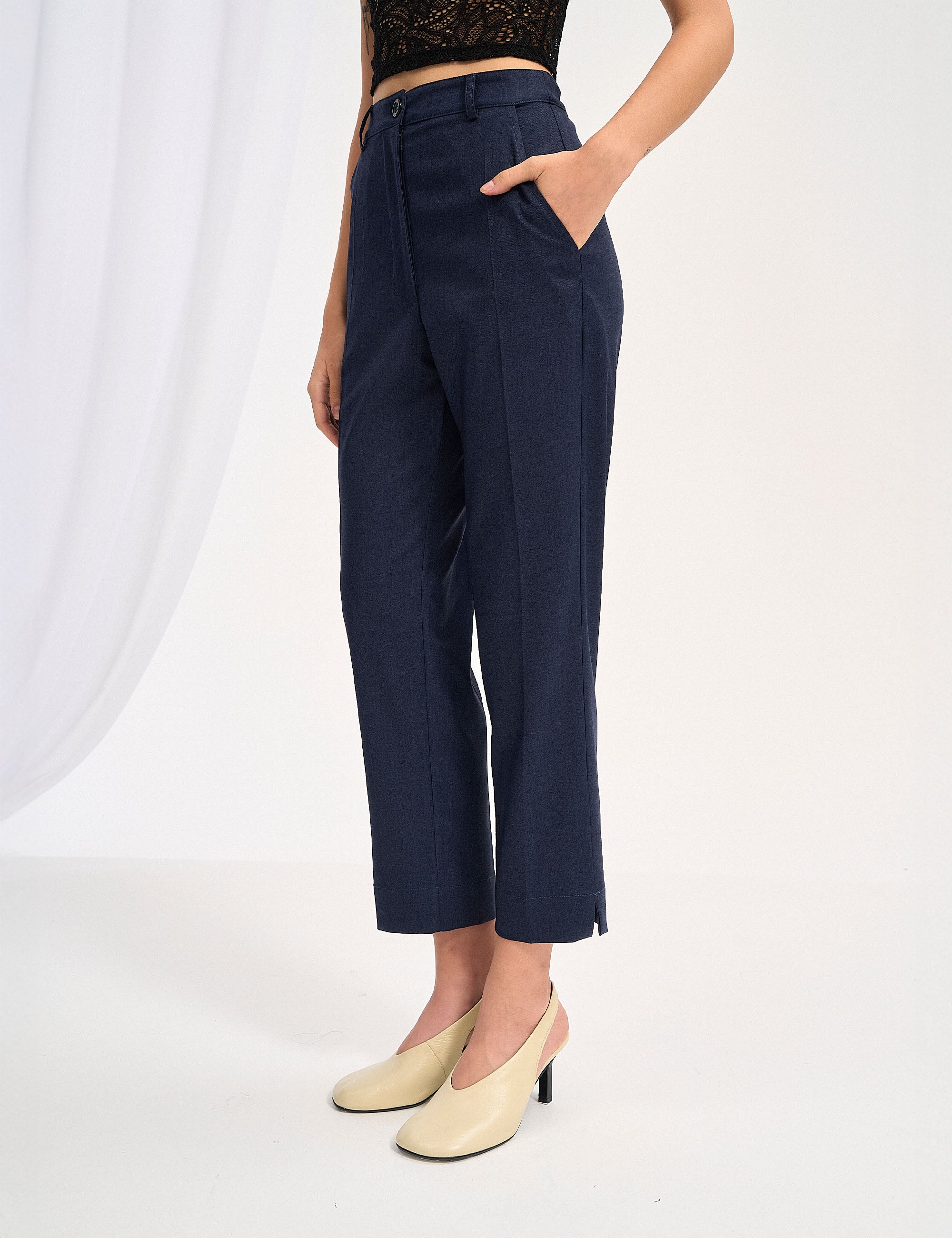 Calça Melaine Alfaiataria Azul Noite
