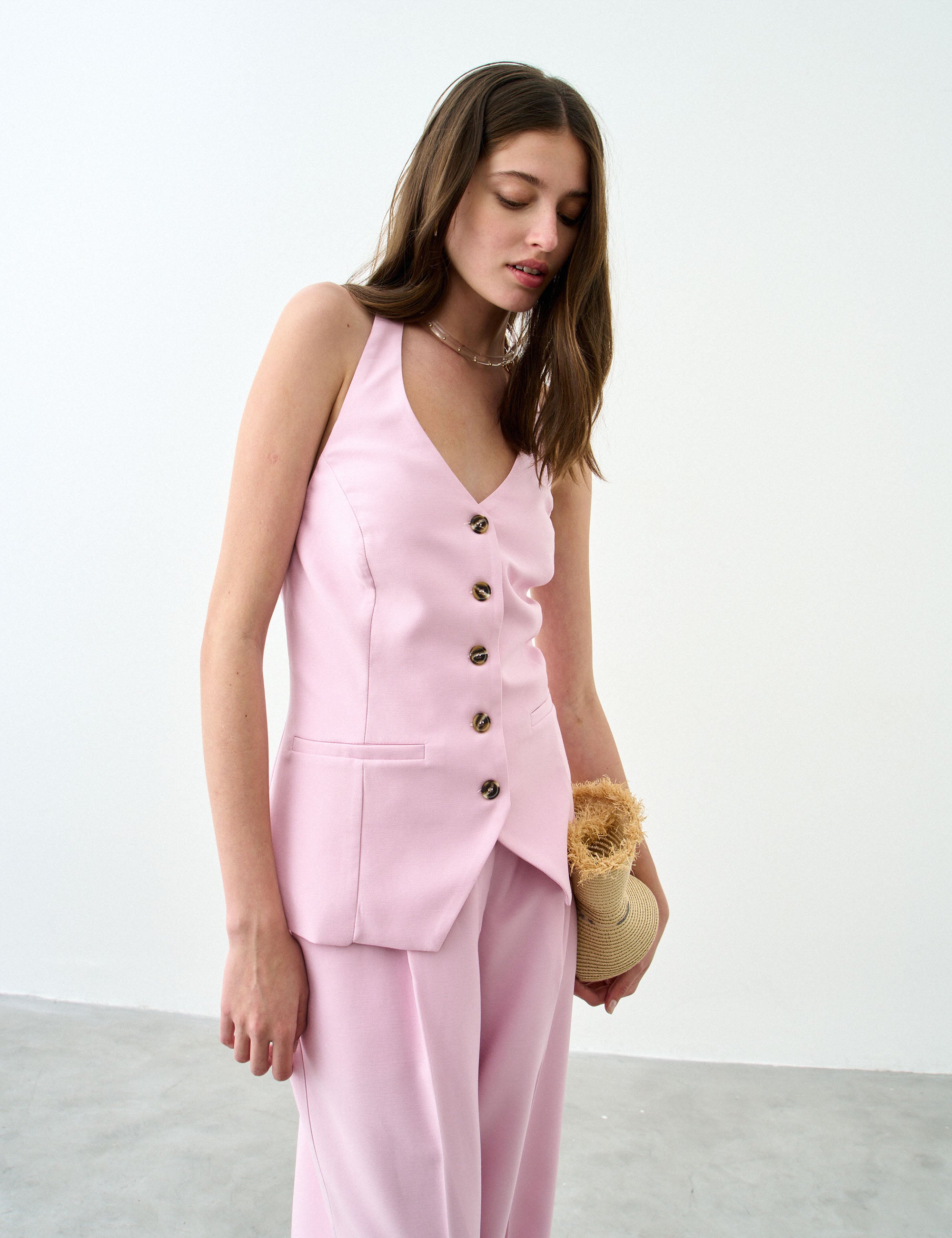 Colete Naomi Viscose Rosa