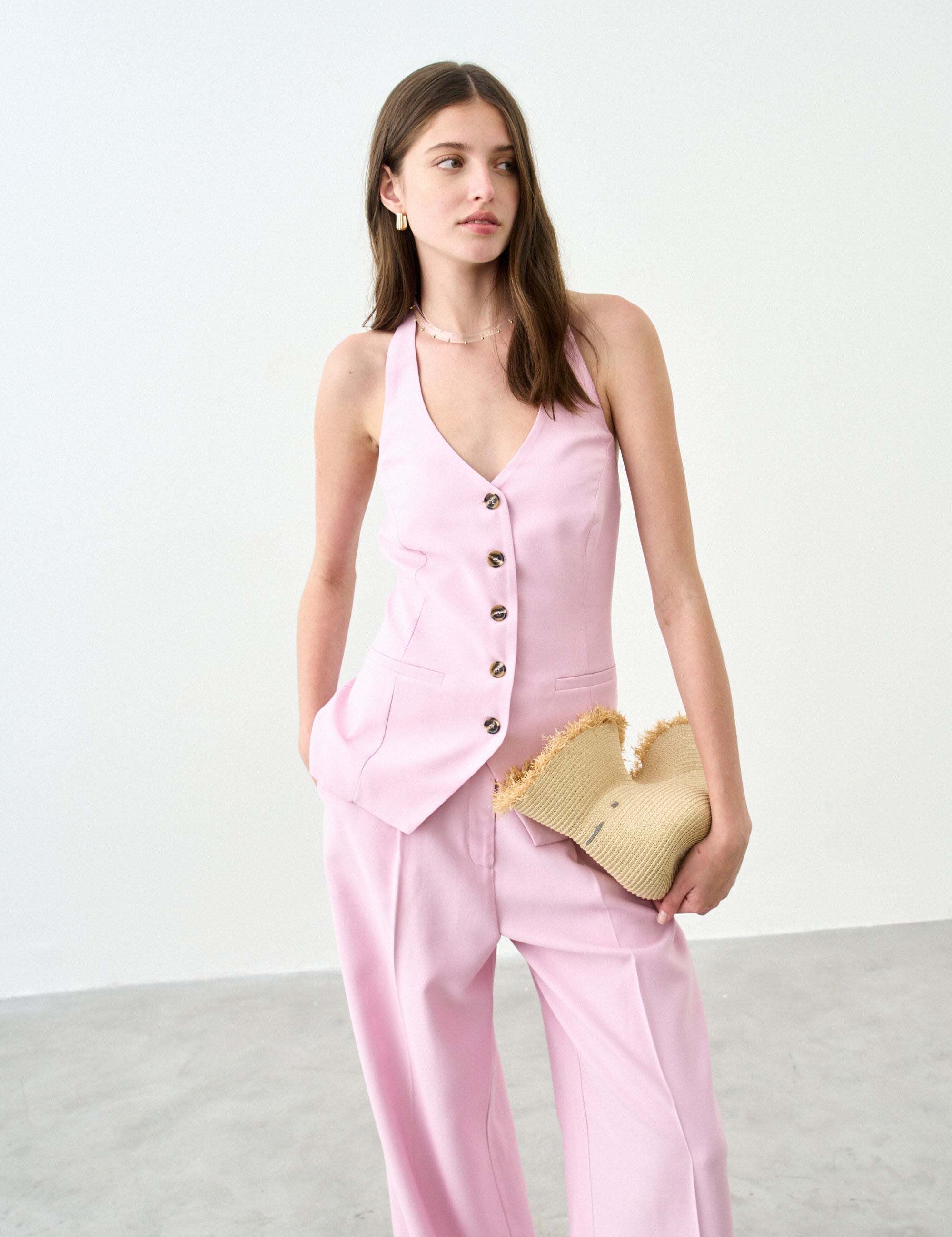 Colete Naomi Viscose Rosa