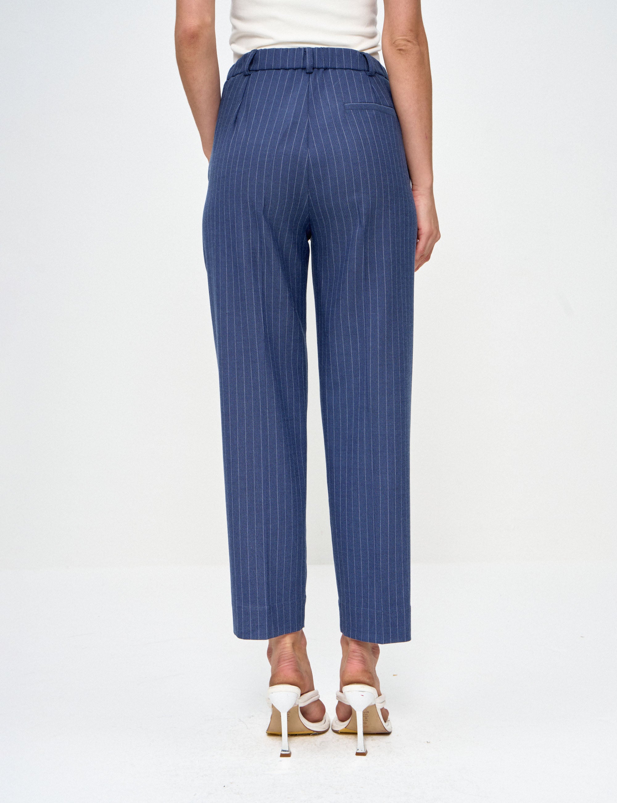 Calça Rose Alfaiataria Azul