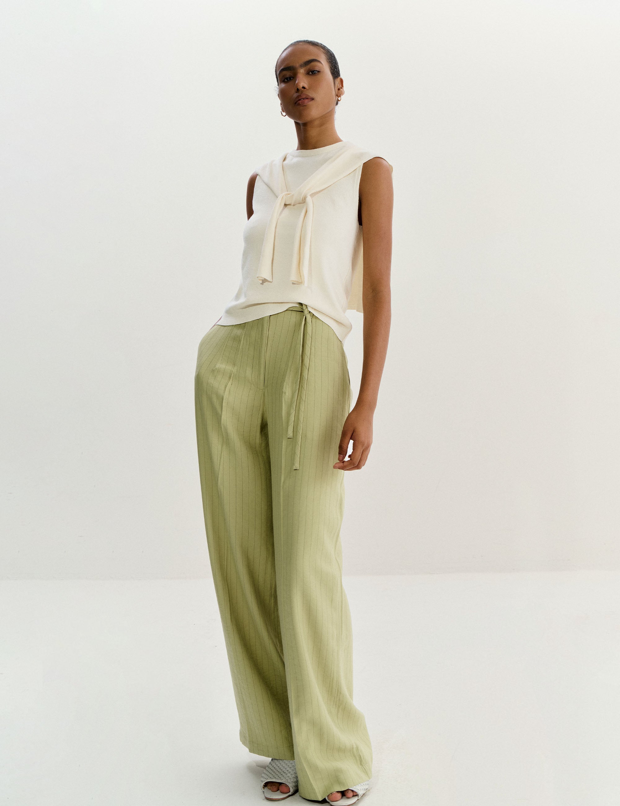 Calça Adrielly Viscolinho Verde