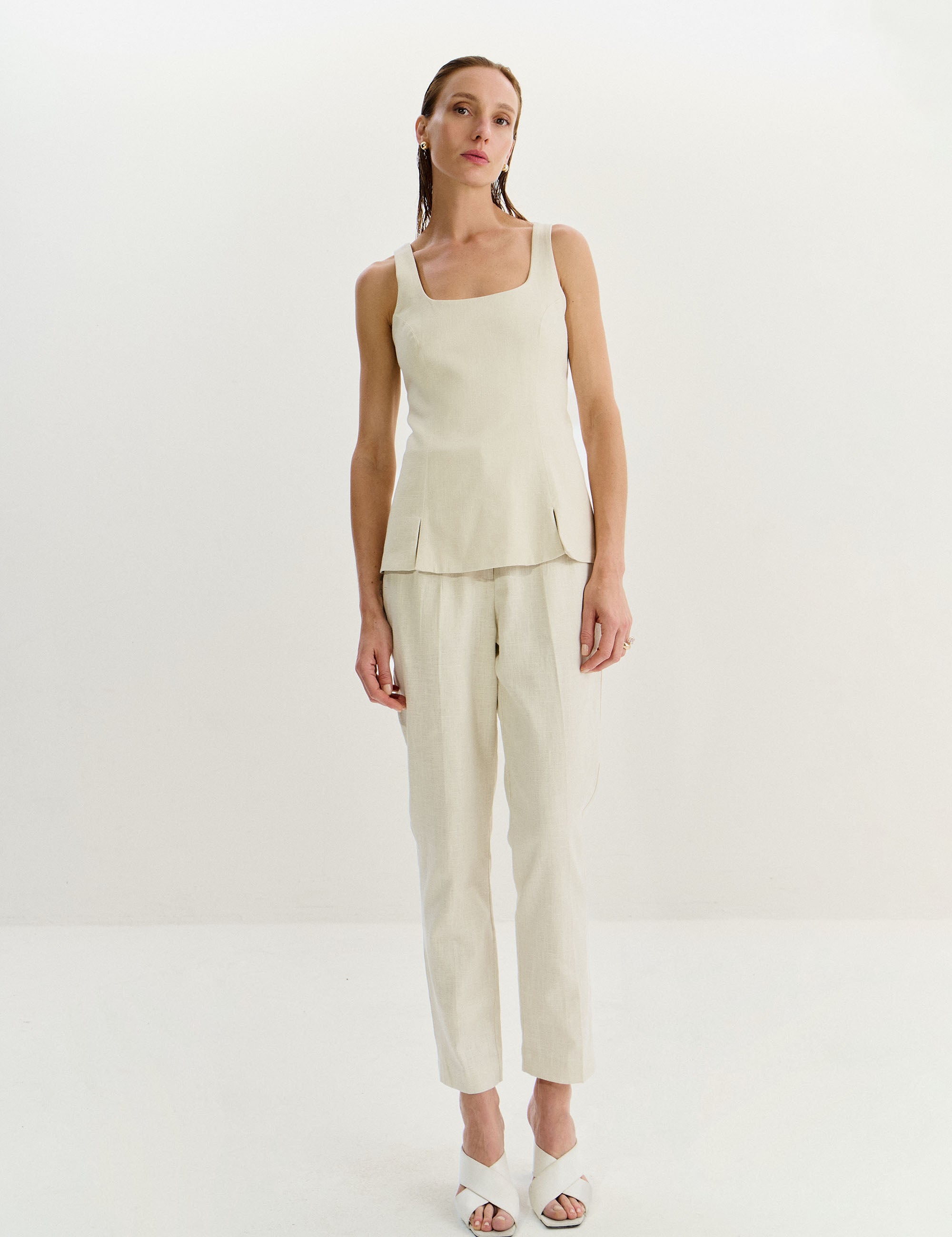Calça Agatha Rami Areia