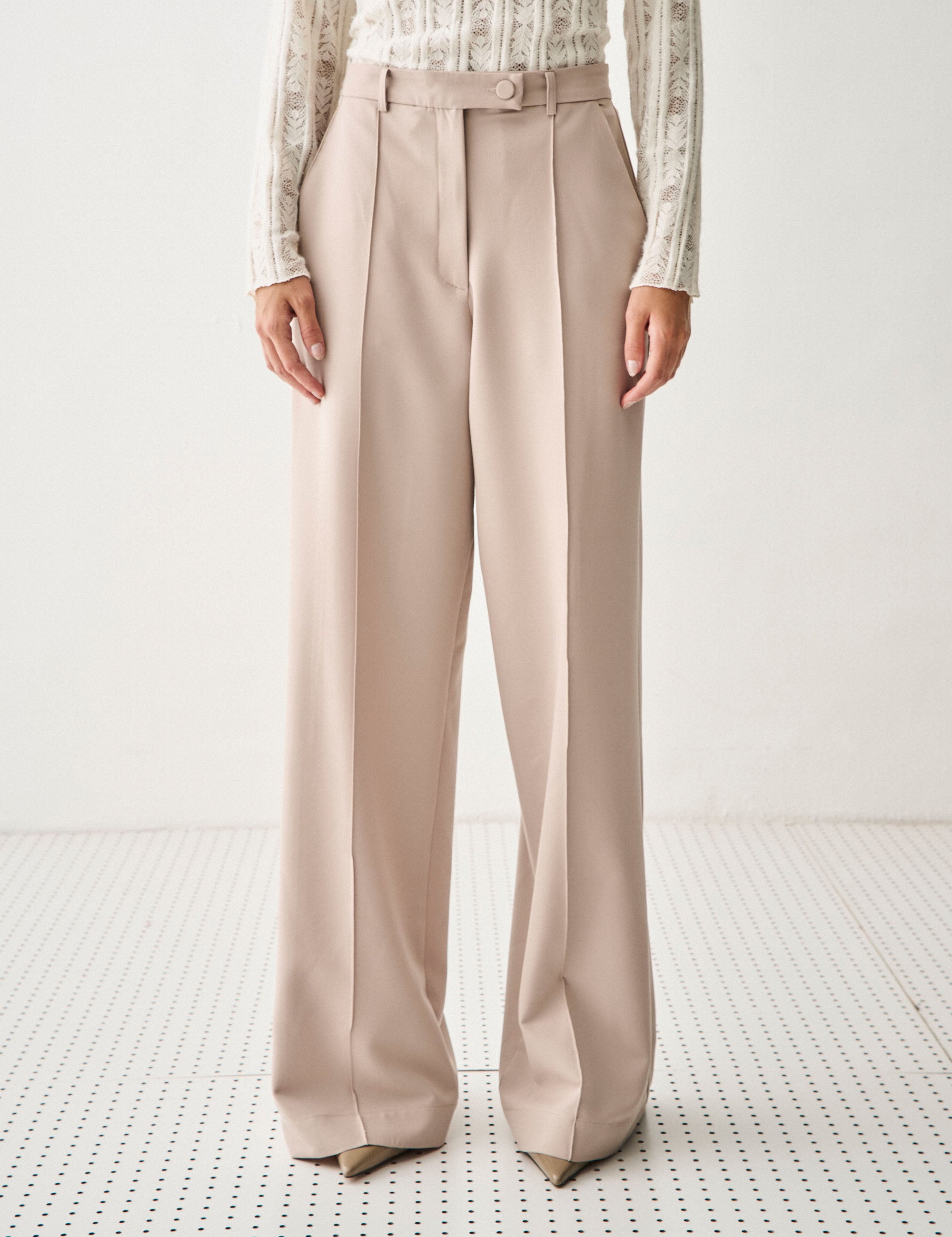 Calça Aline Alfaiataria Bege