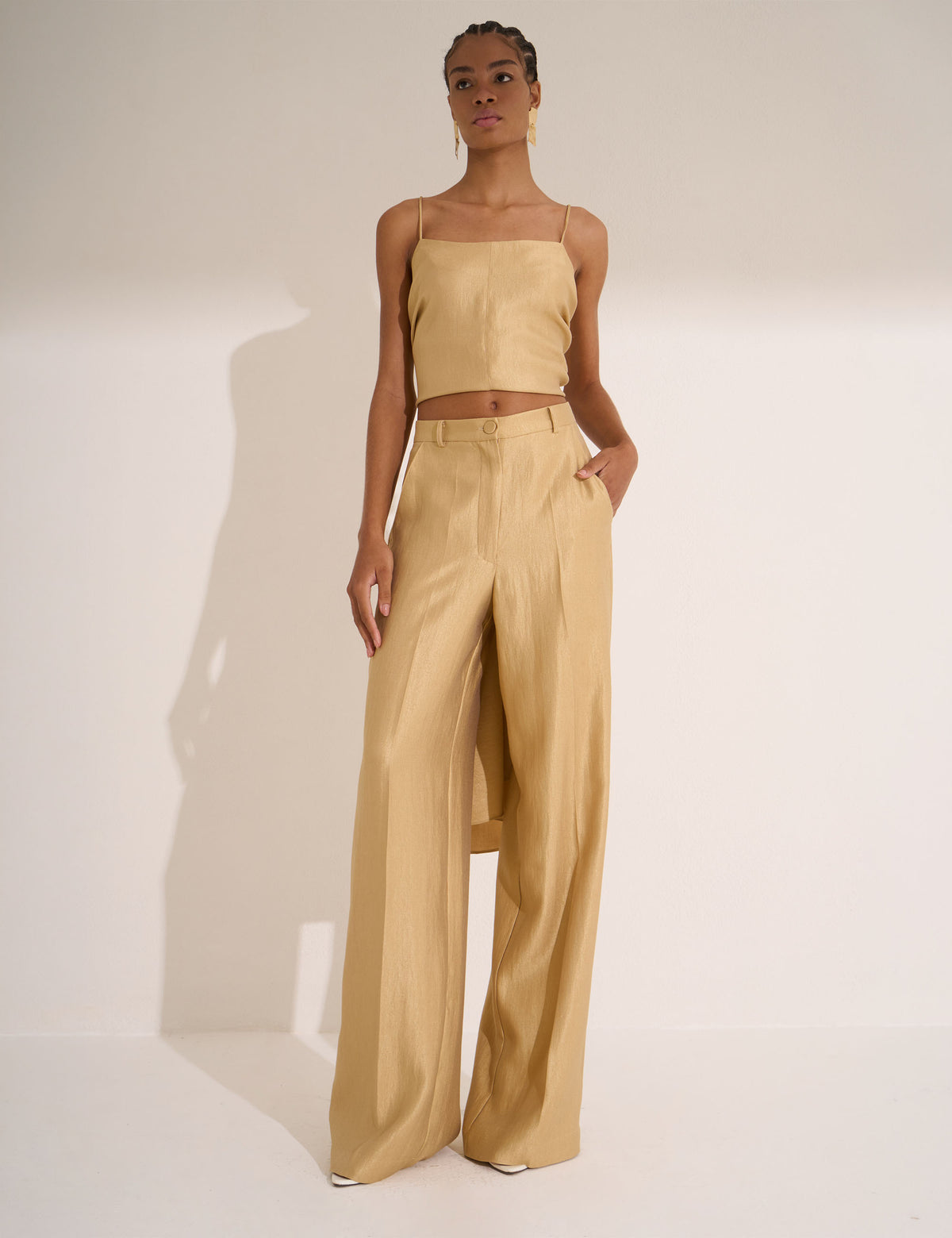 Calça Amara Acetinada Gold