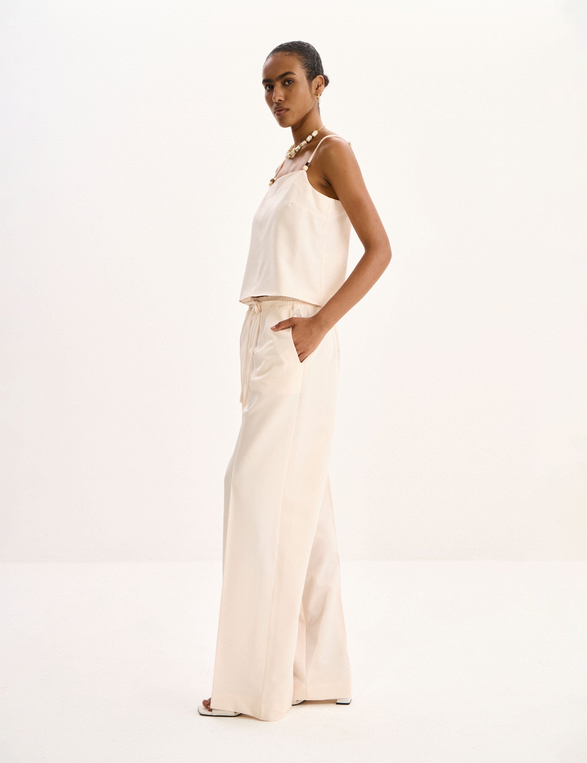 Calça Ametista Alfaiataria Marfim