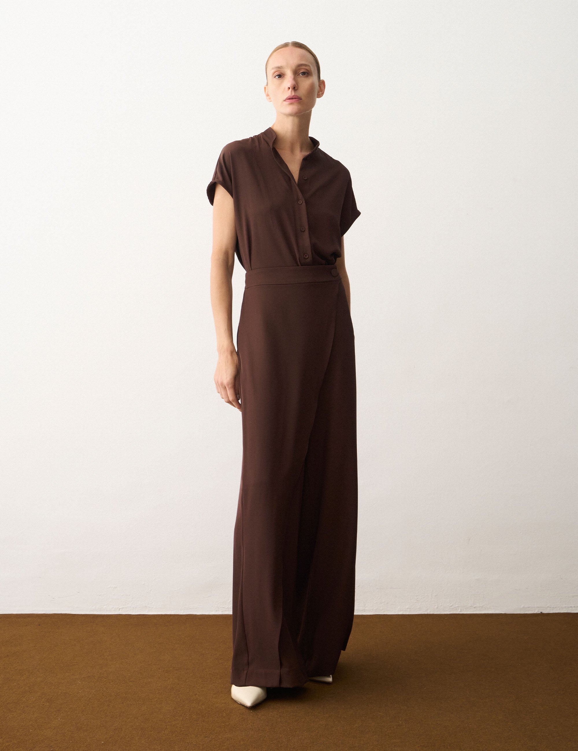 Calça Anna Fluida Marrom