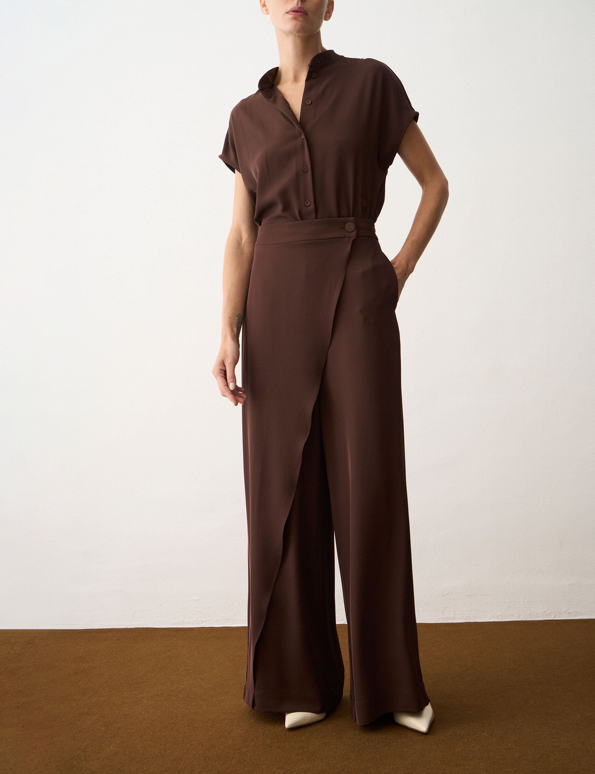 Calça Anna Fluida Marrom