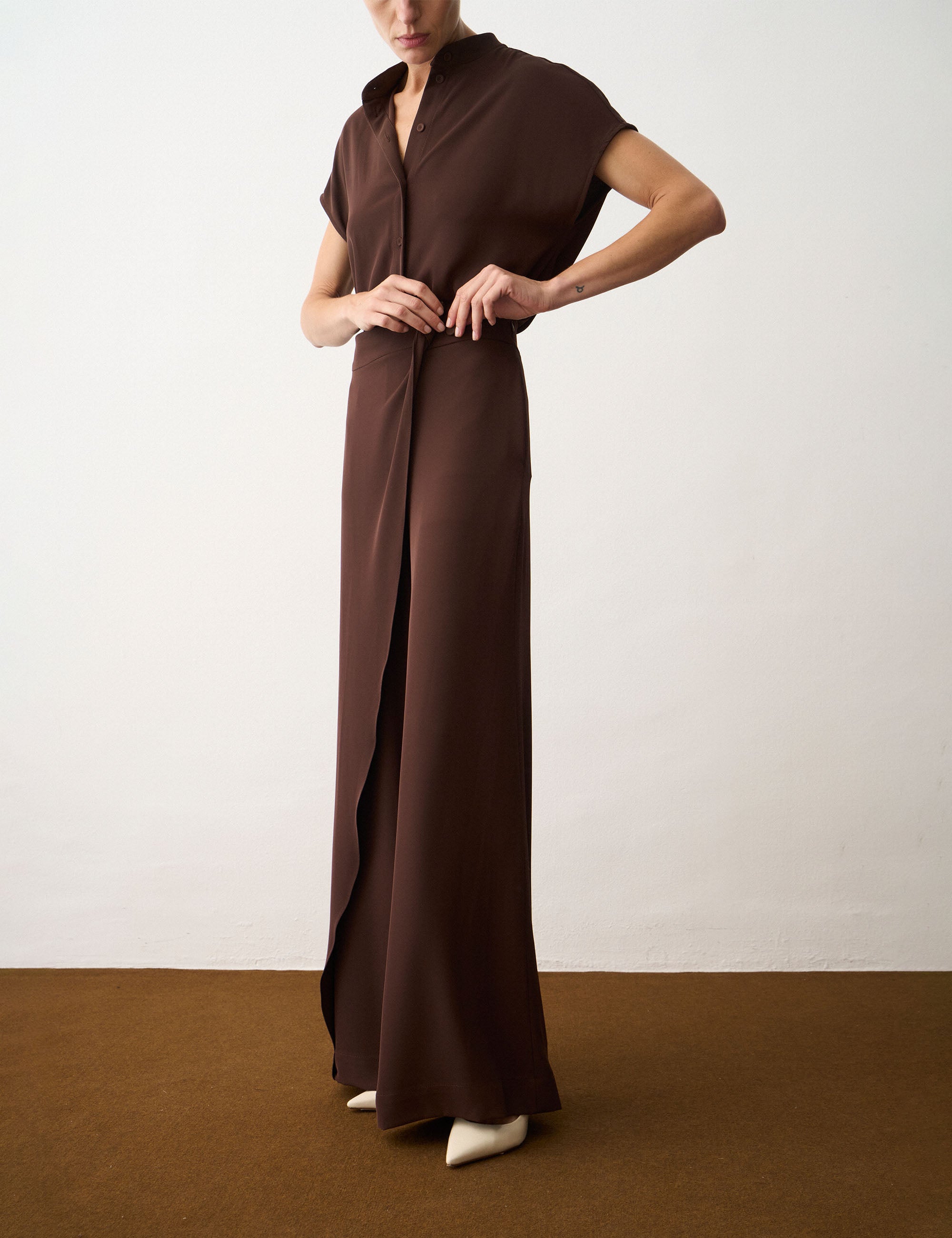 Calça Anna Fluida Marrom