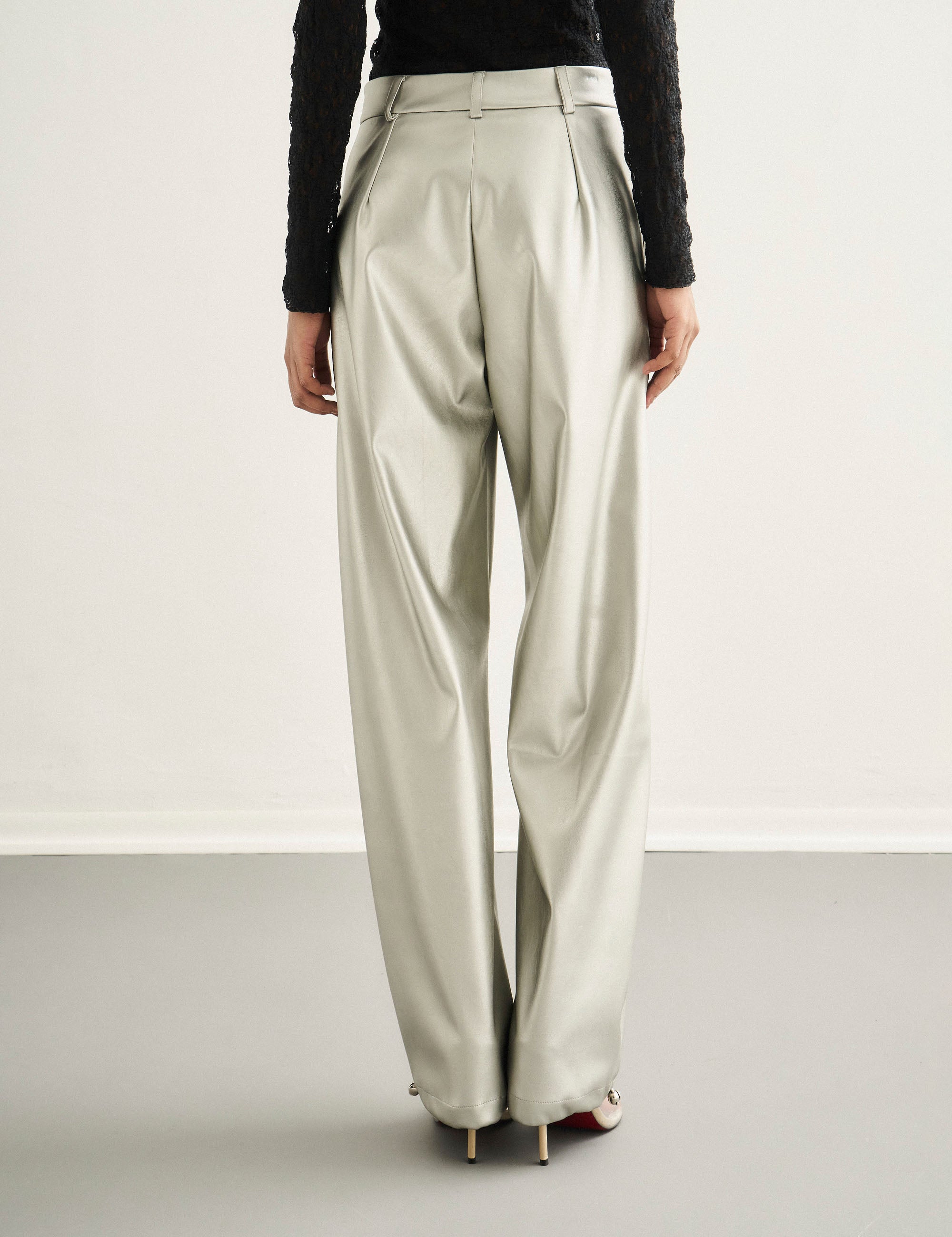 Calça Barbara Barrel Prata