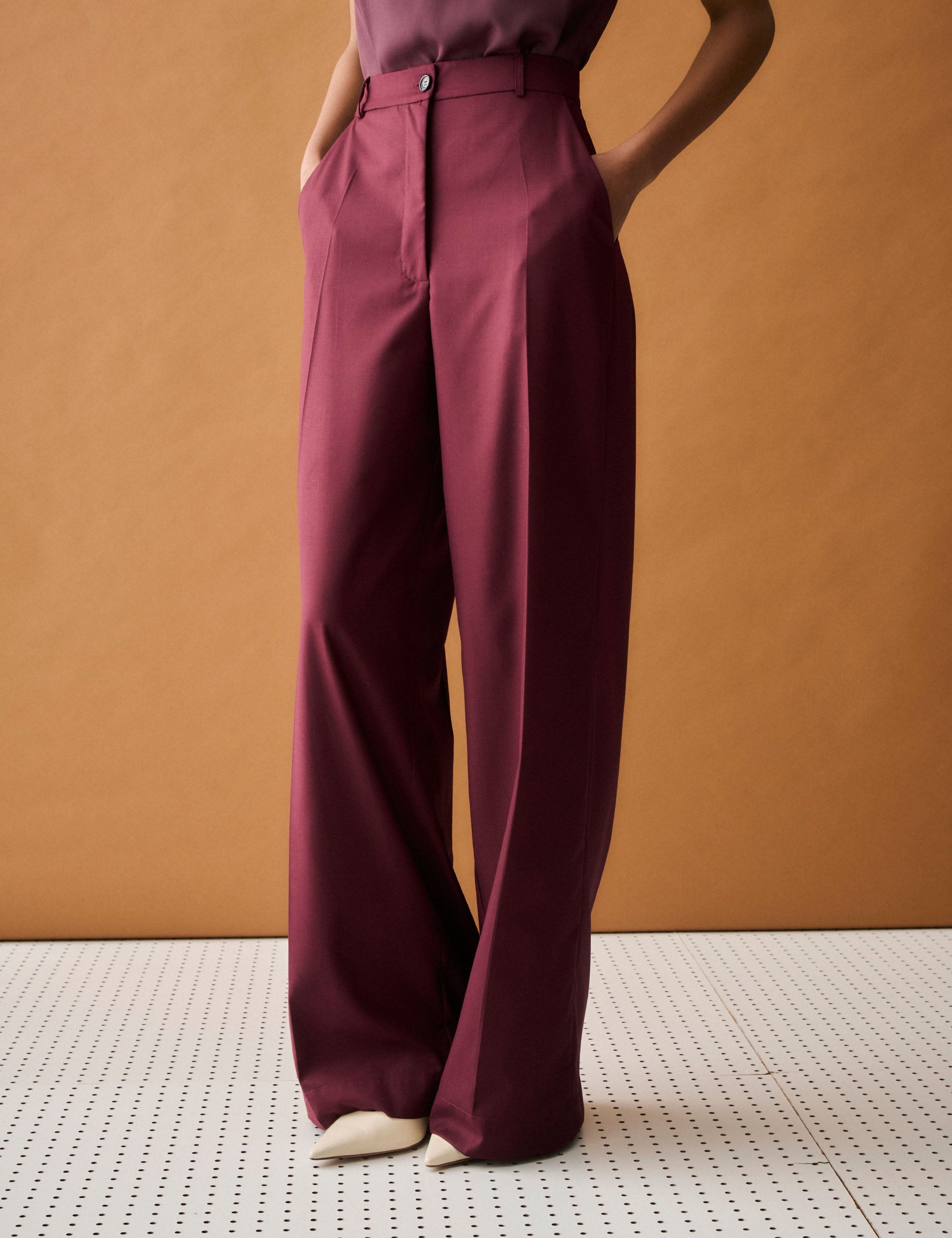 Calça Luiza Alfaiataria Bordeaux