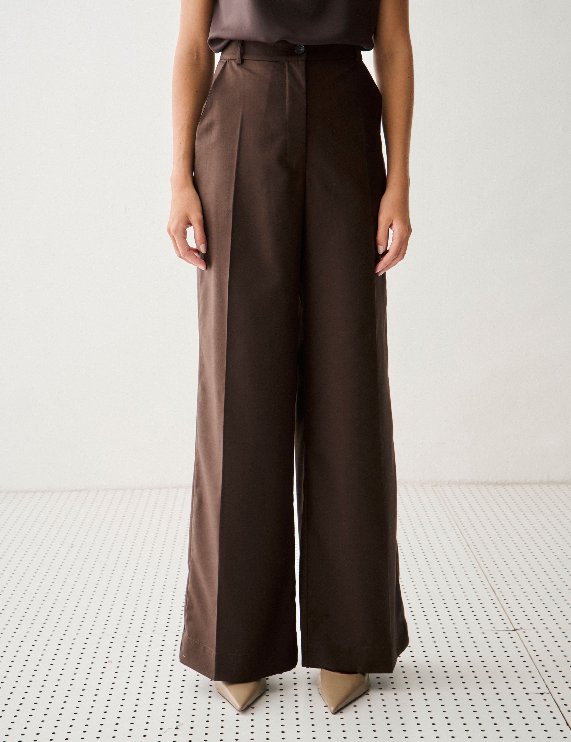 Calça Luiza Alfaiataria Marrom