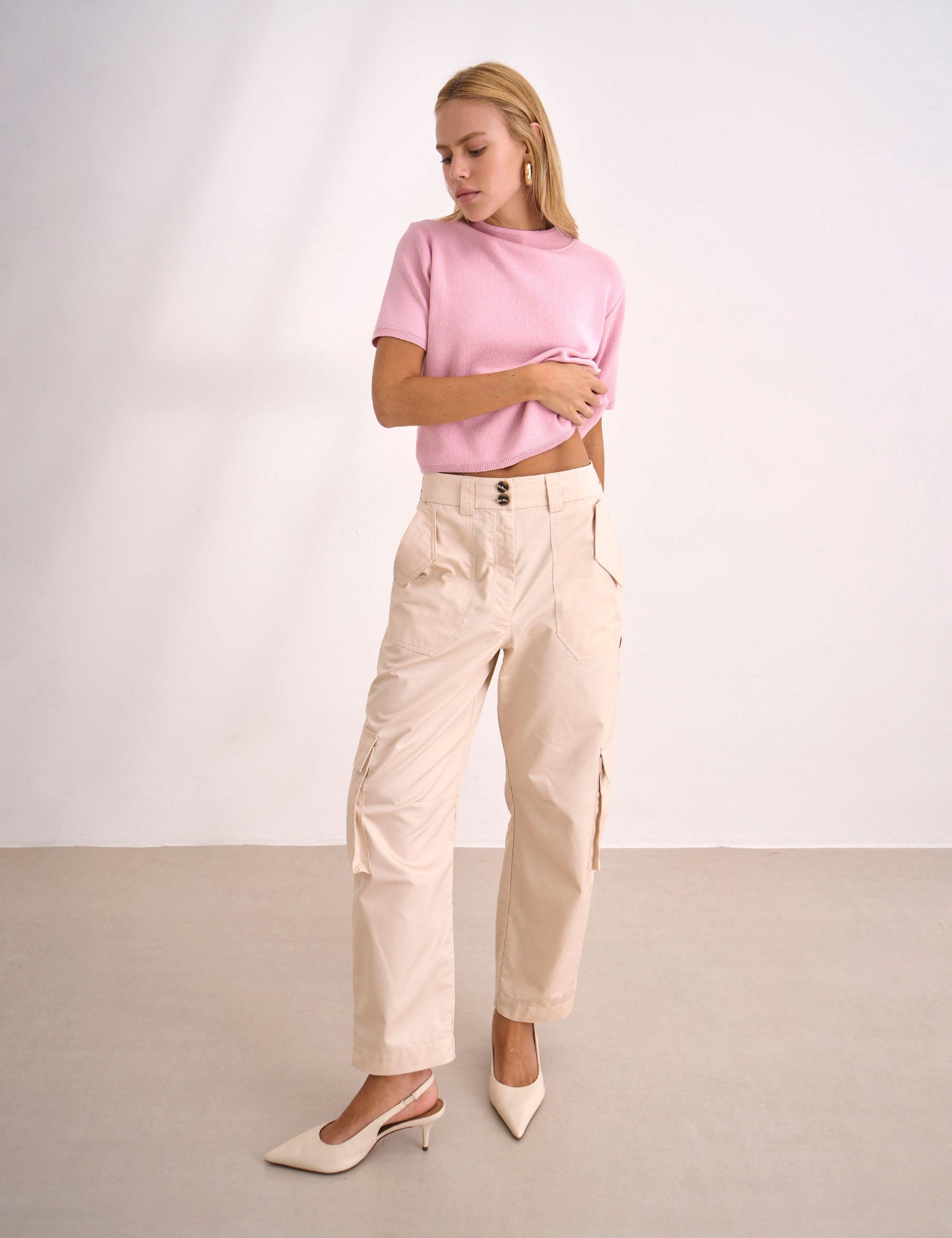 Calça Celina Sarja Areia