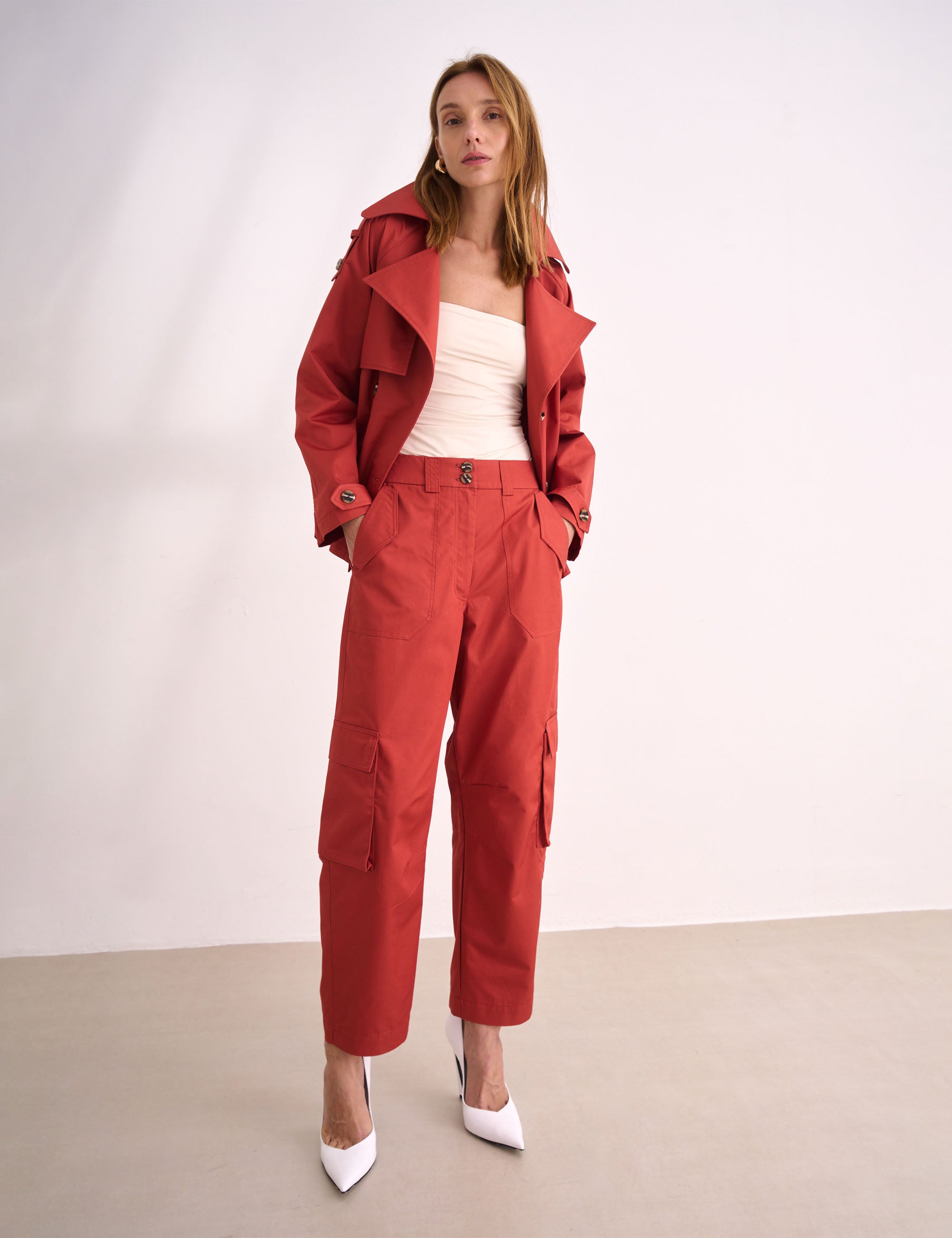 Calça Celina Sarja Vermelho