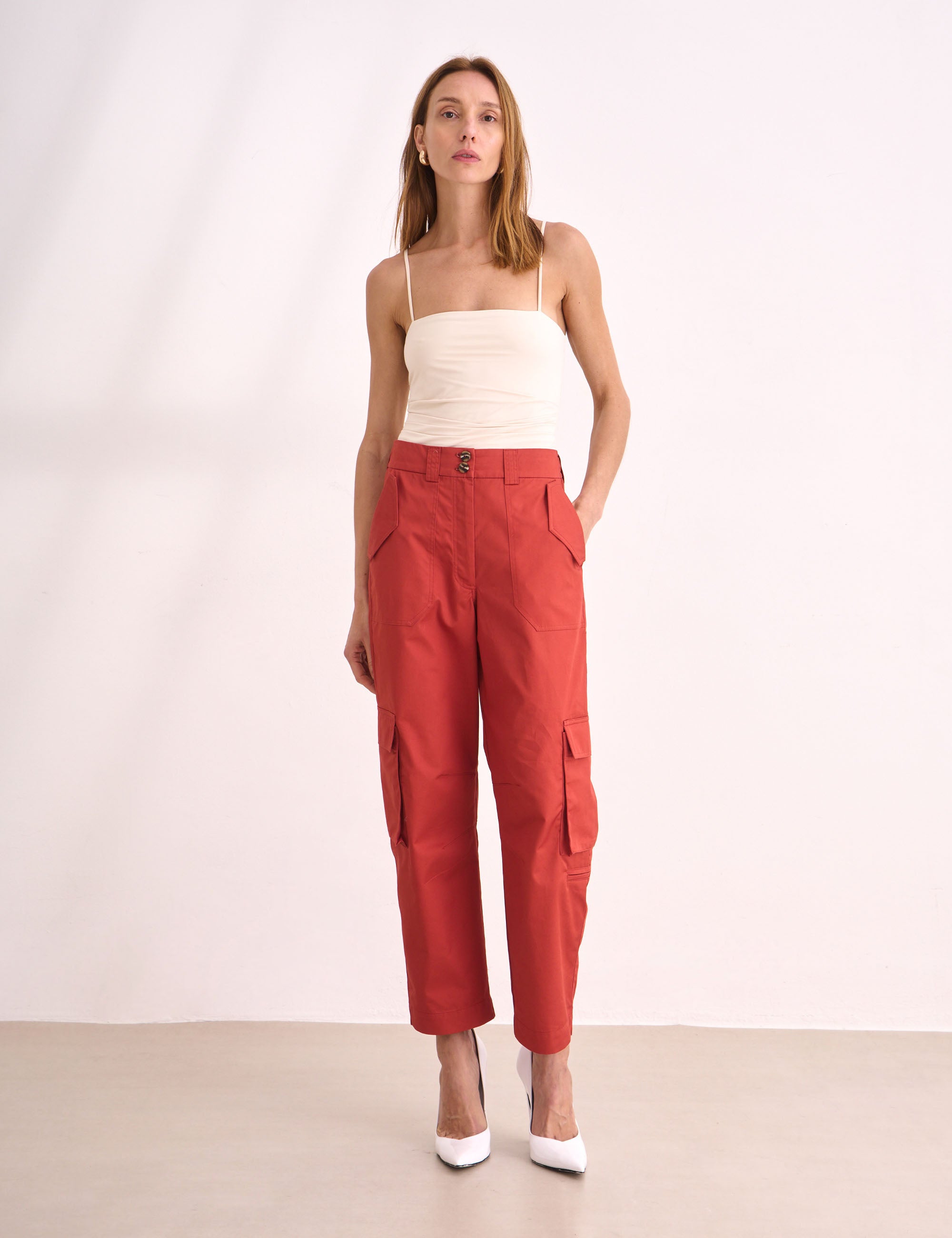 Calça Celina Sarja Vermelho