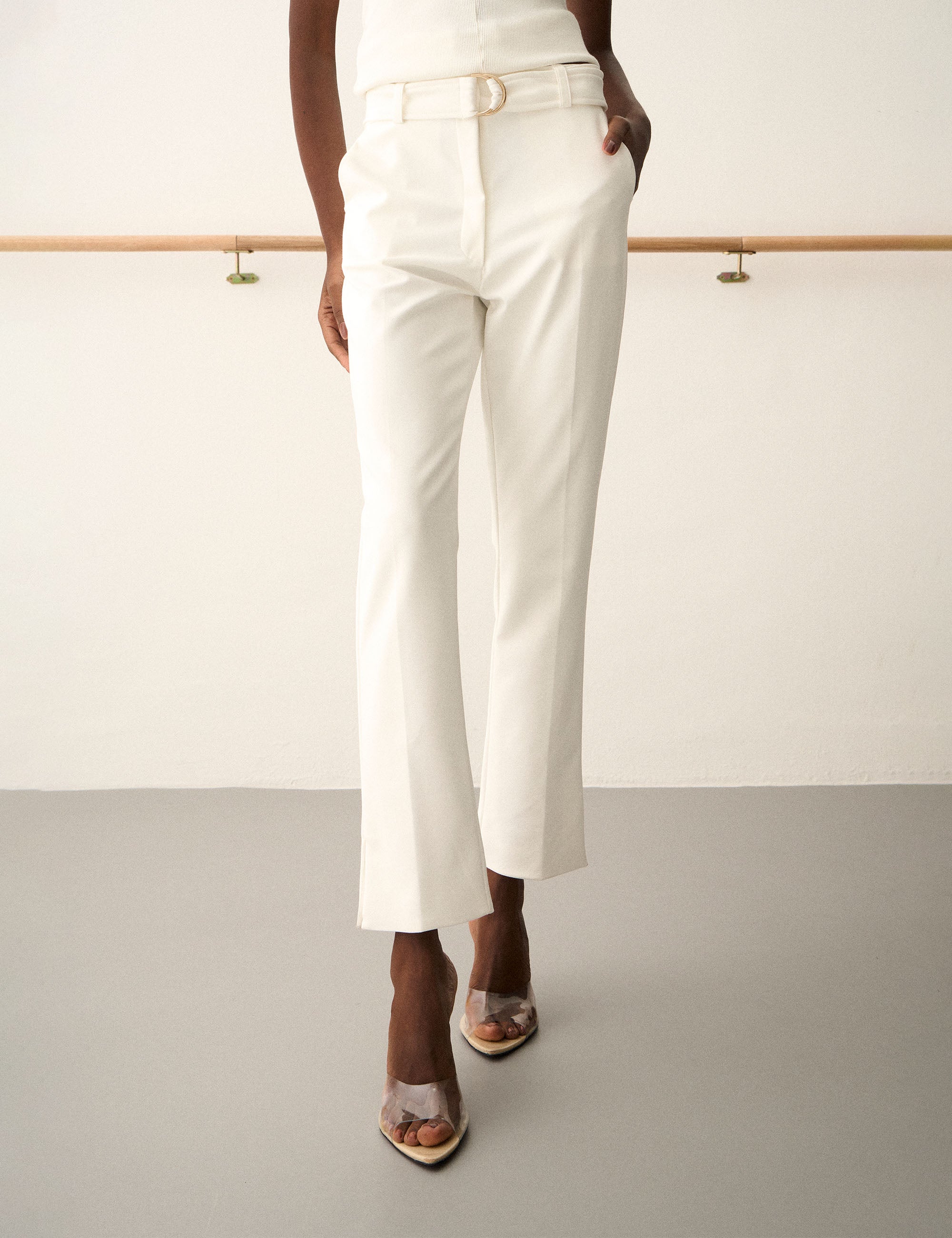 Calça Cintia Alfaiataria Off White