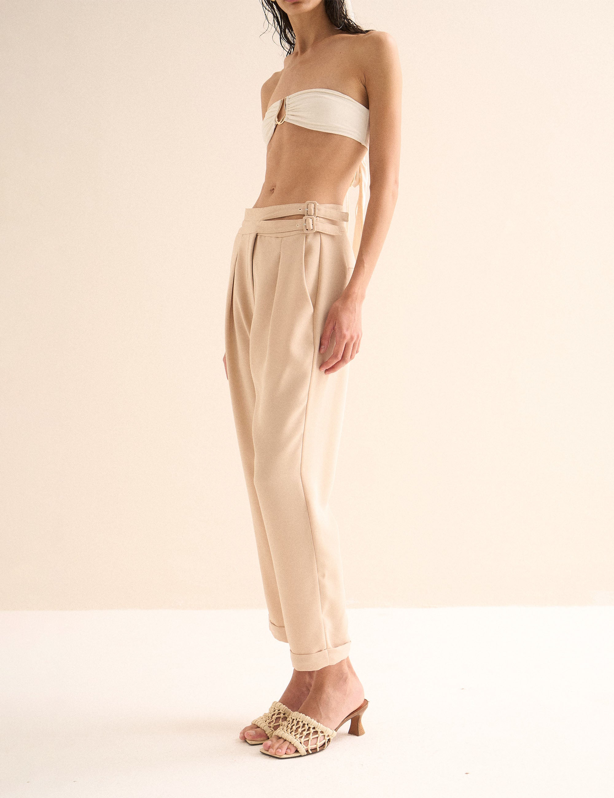Calça Dani Crepe Areia