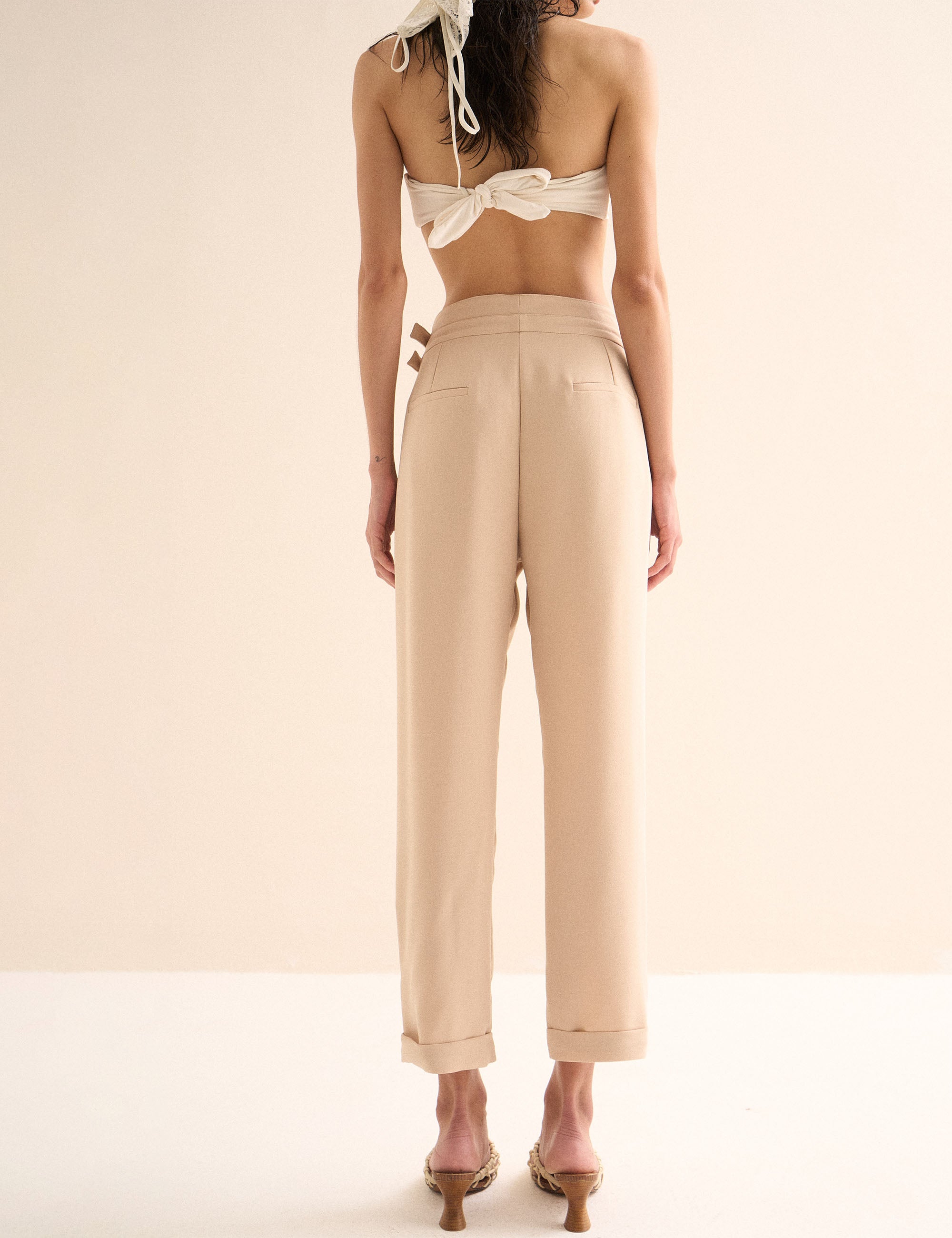 Calça Dani Crepe Areia