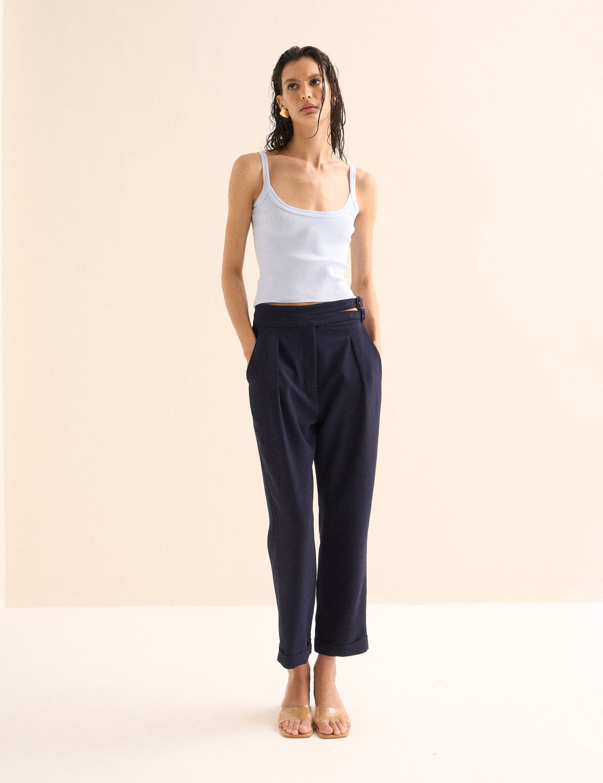 Calça Dani Crepe Marinho
