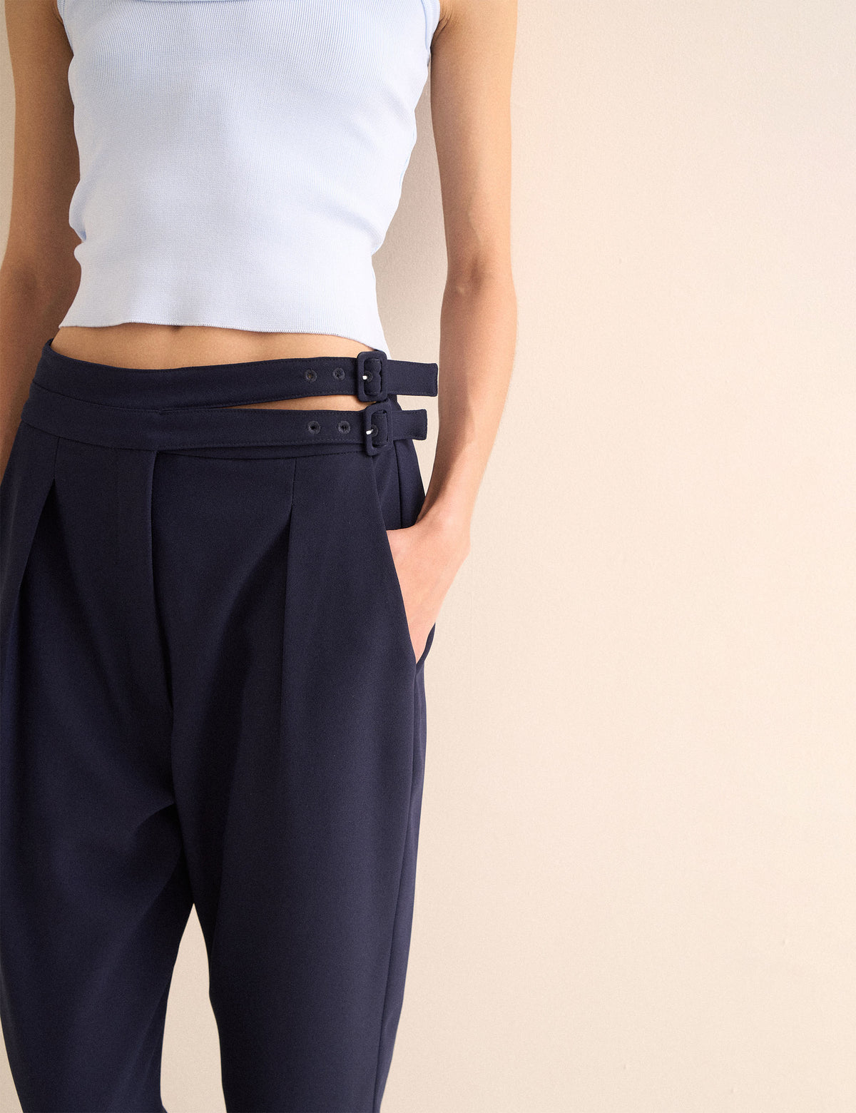 Calça Dani Crepe Marinho