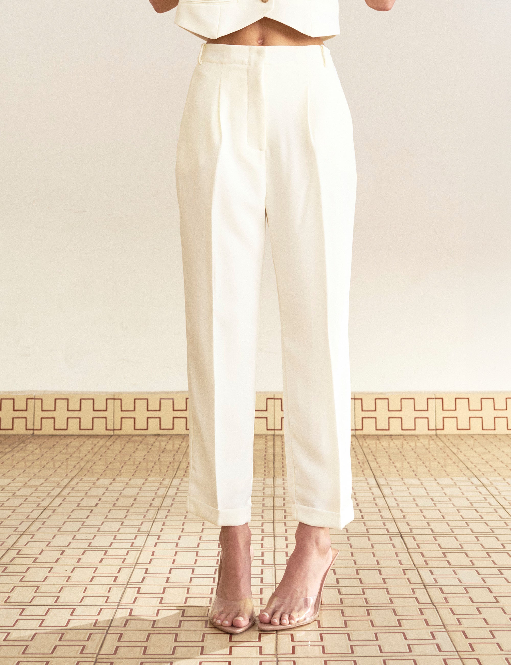 Calça Elise Alfaiataria Off White