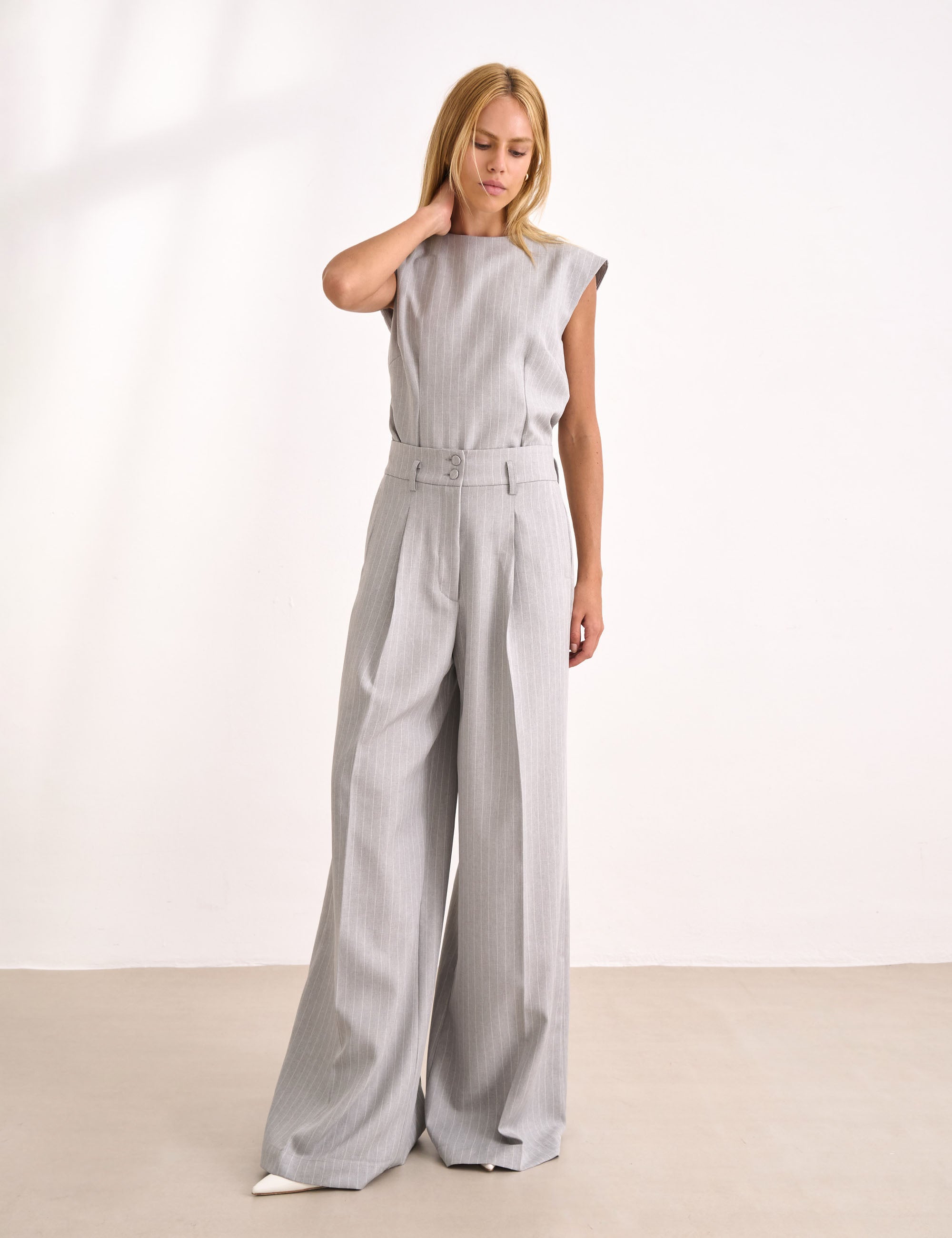 Calça Magriet Alfaiataria Cinza