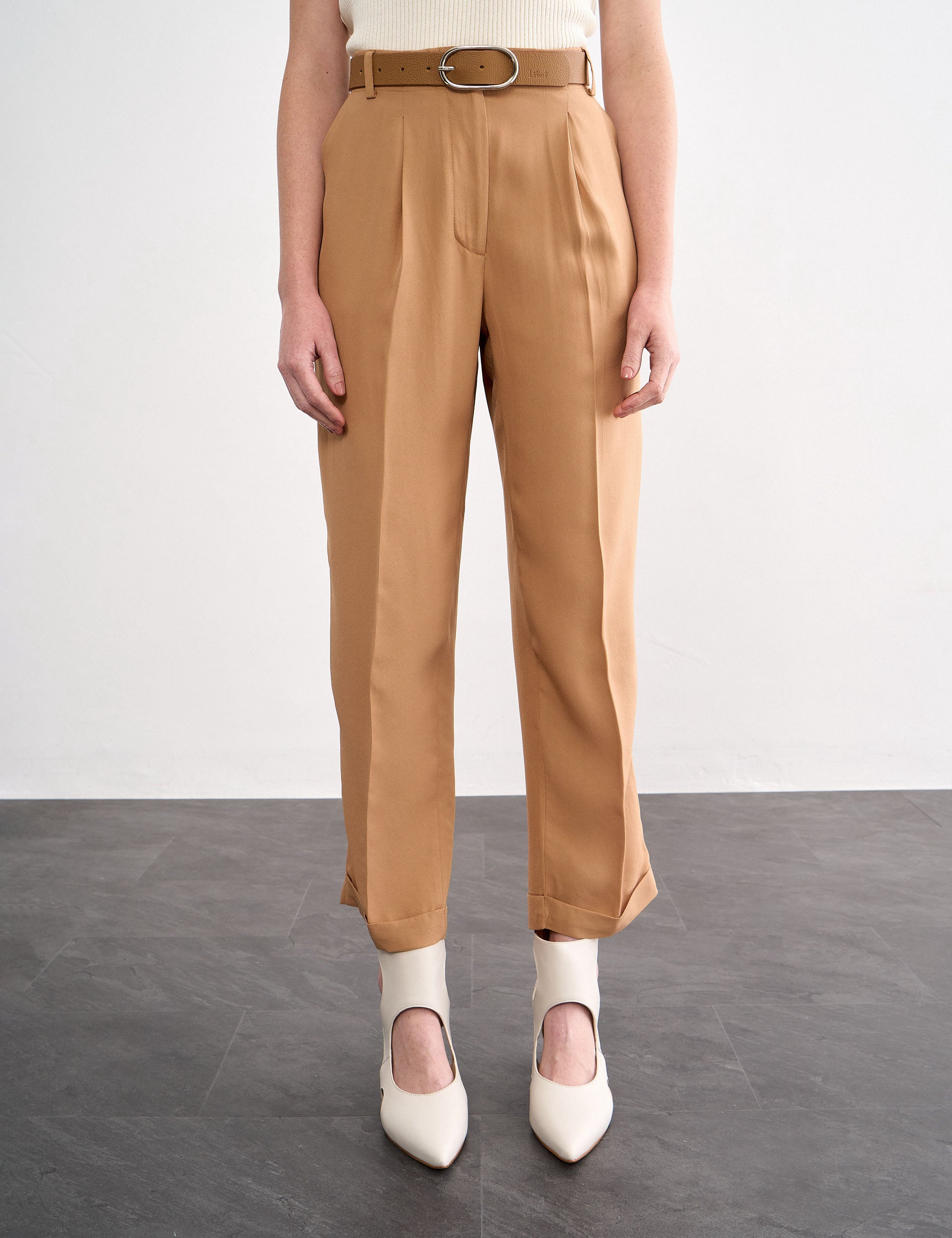 Calça Mandy Alfaiataria Doce de Leite