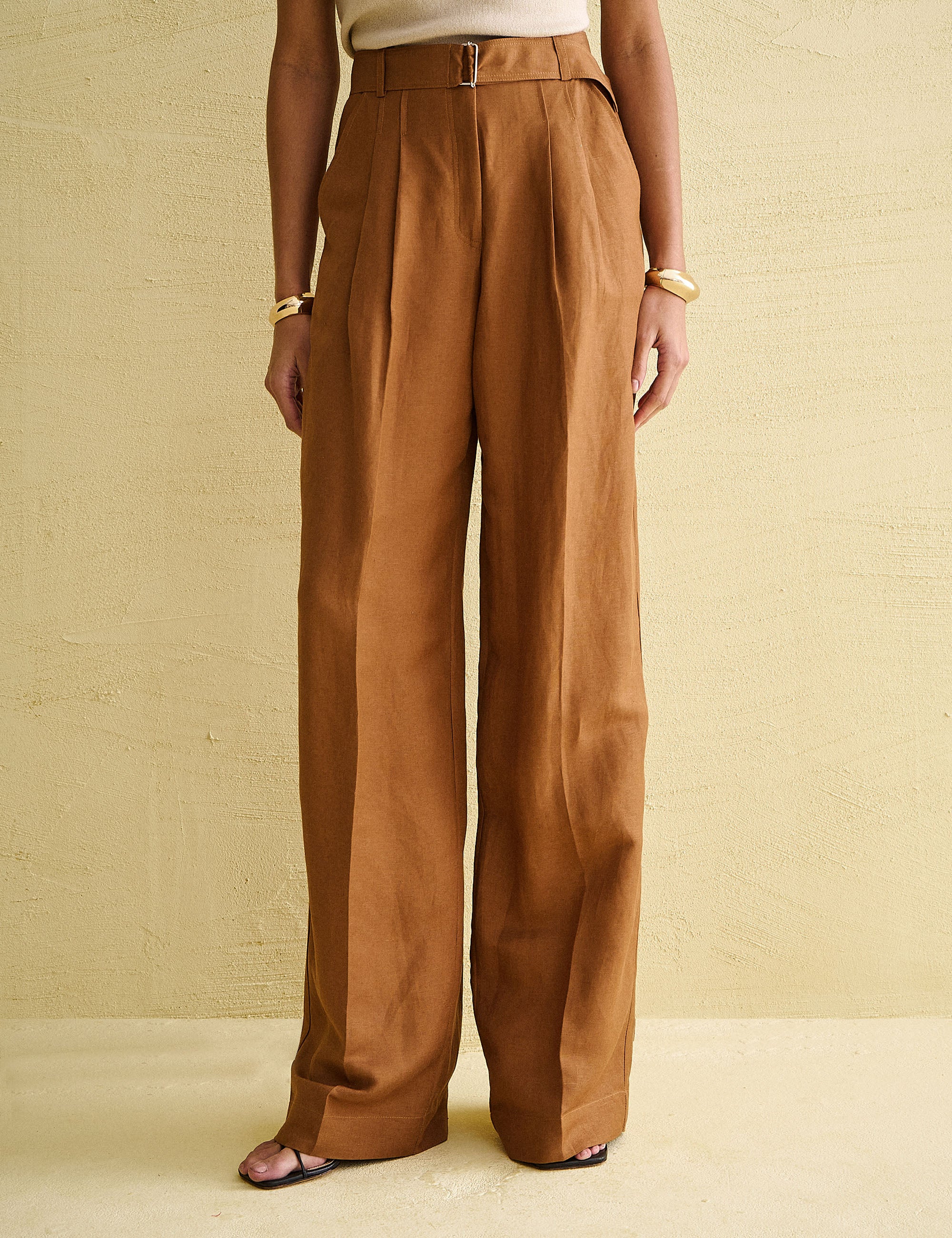 Calça Margarida Viscose Marrom
