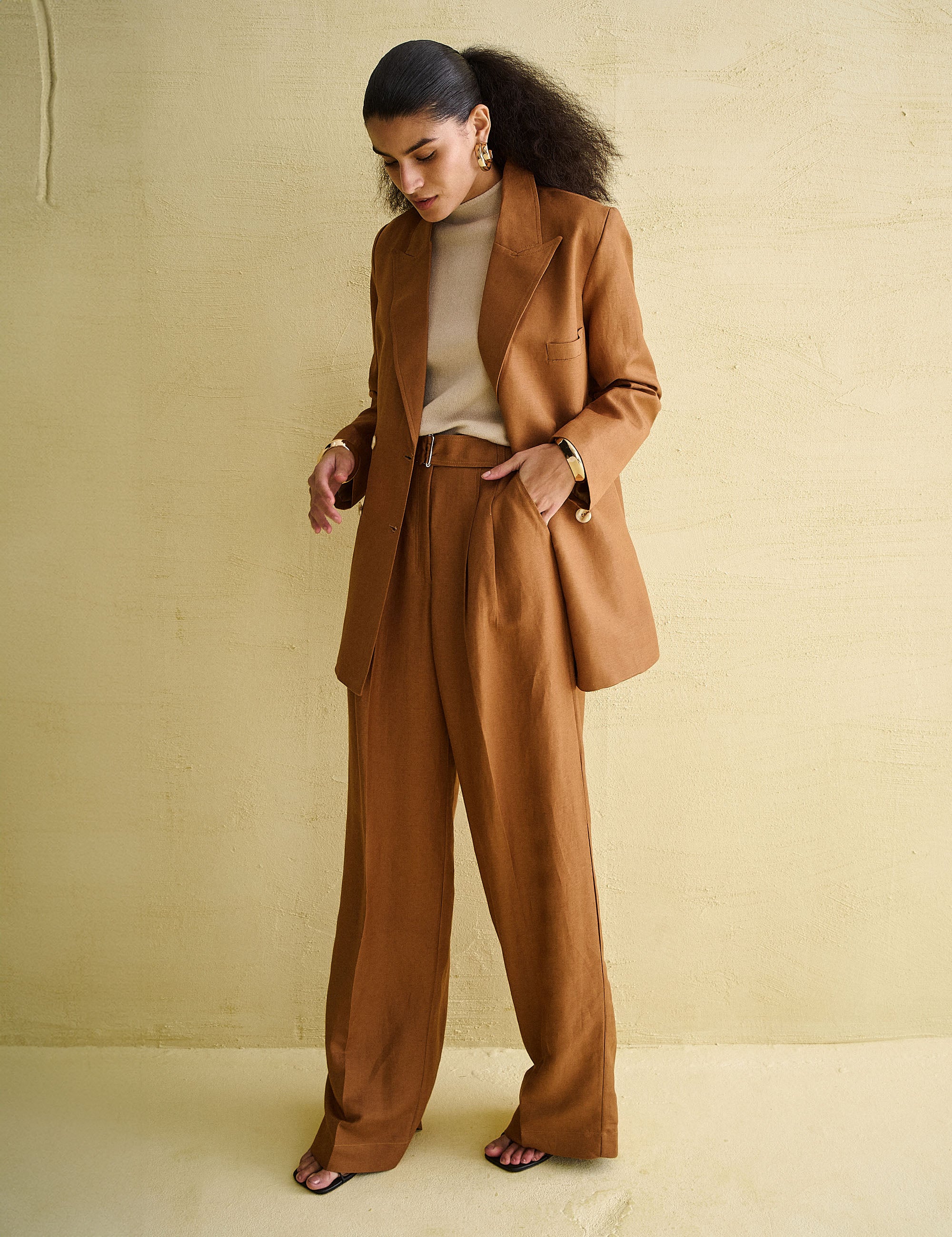 Calça Margarida Viscose Marrom
