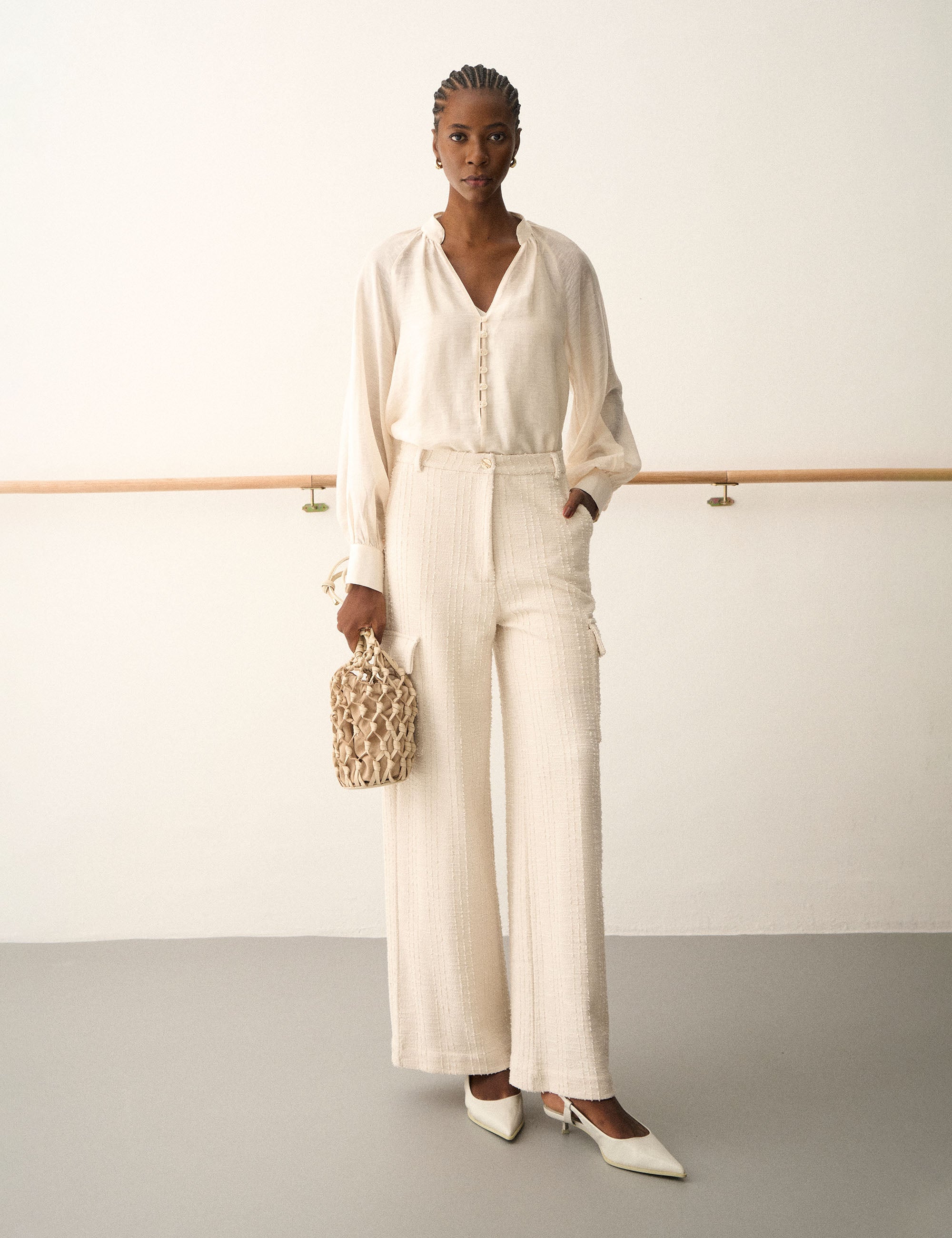 Calça Margot Bouclé Off White