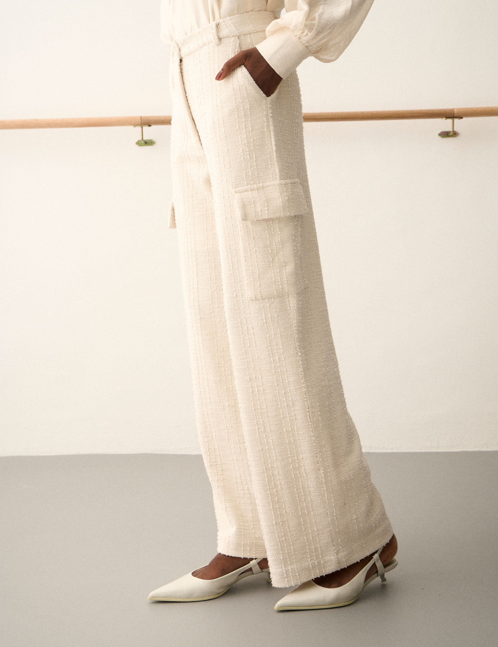 Calça Margot Bouclé Off White