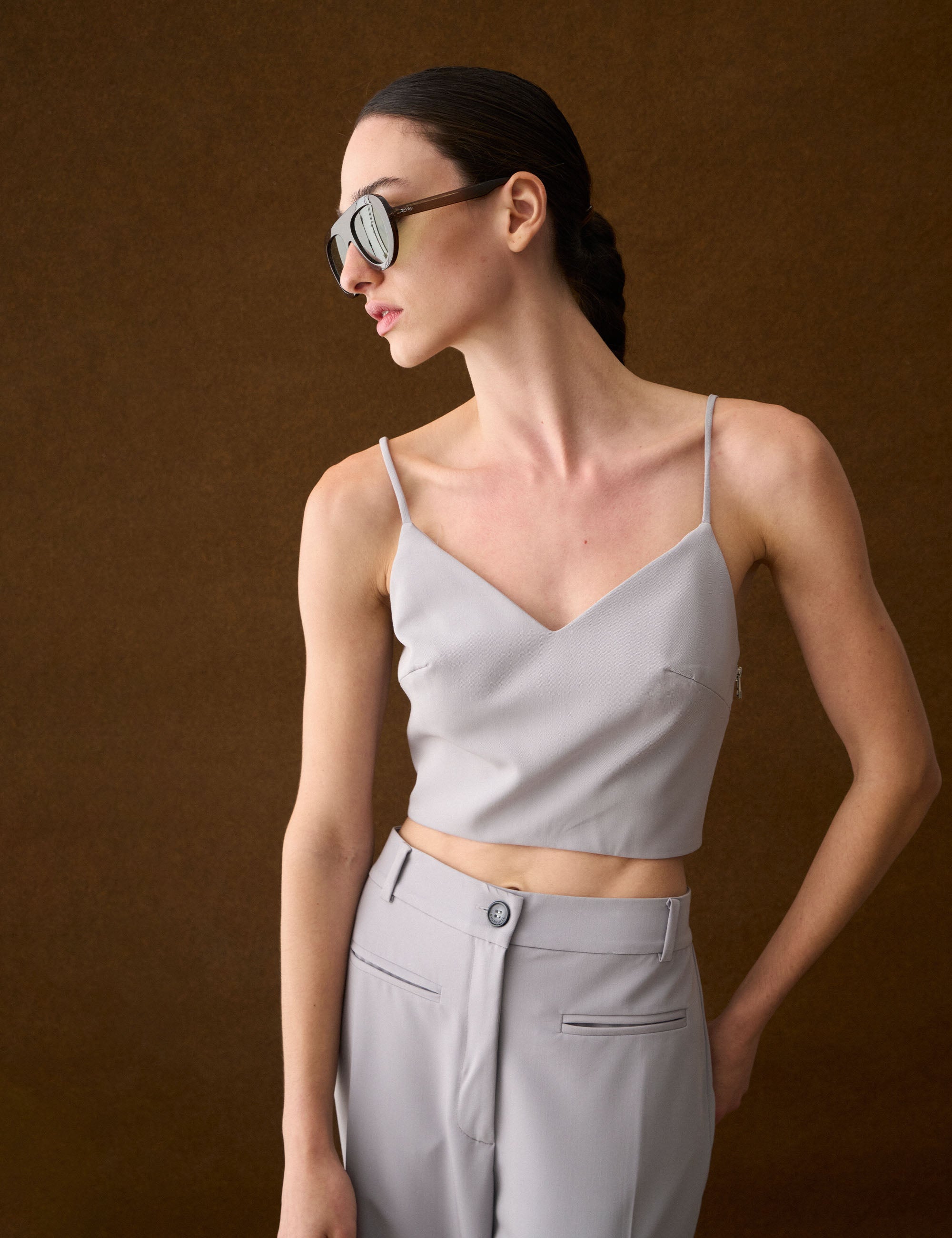 Calça Melany Alfaiataria Cinza