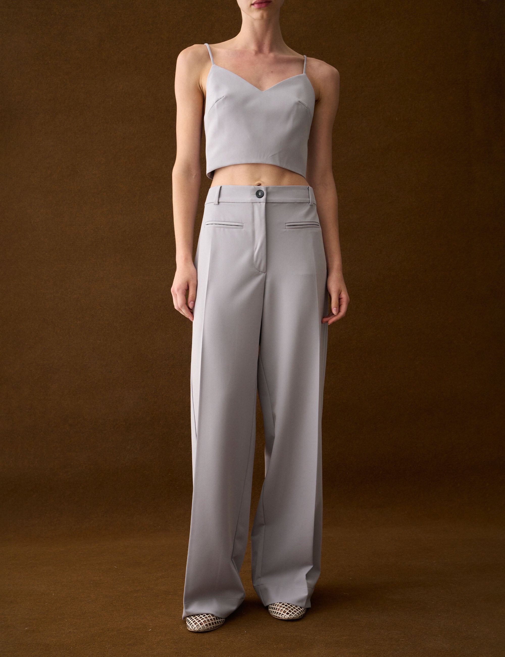 Calça Melany Alfaiataria Cinza